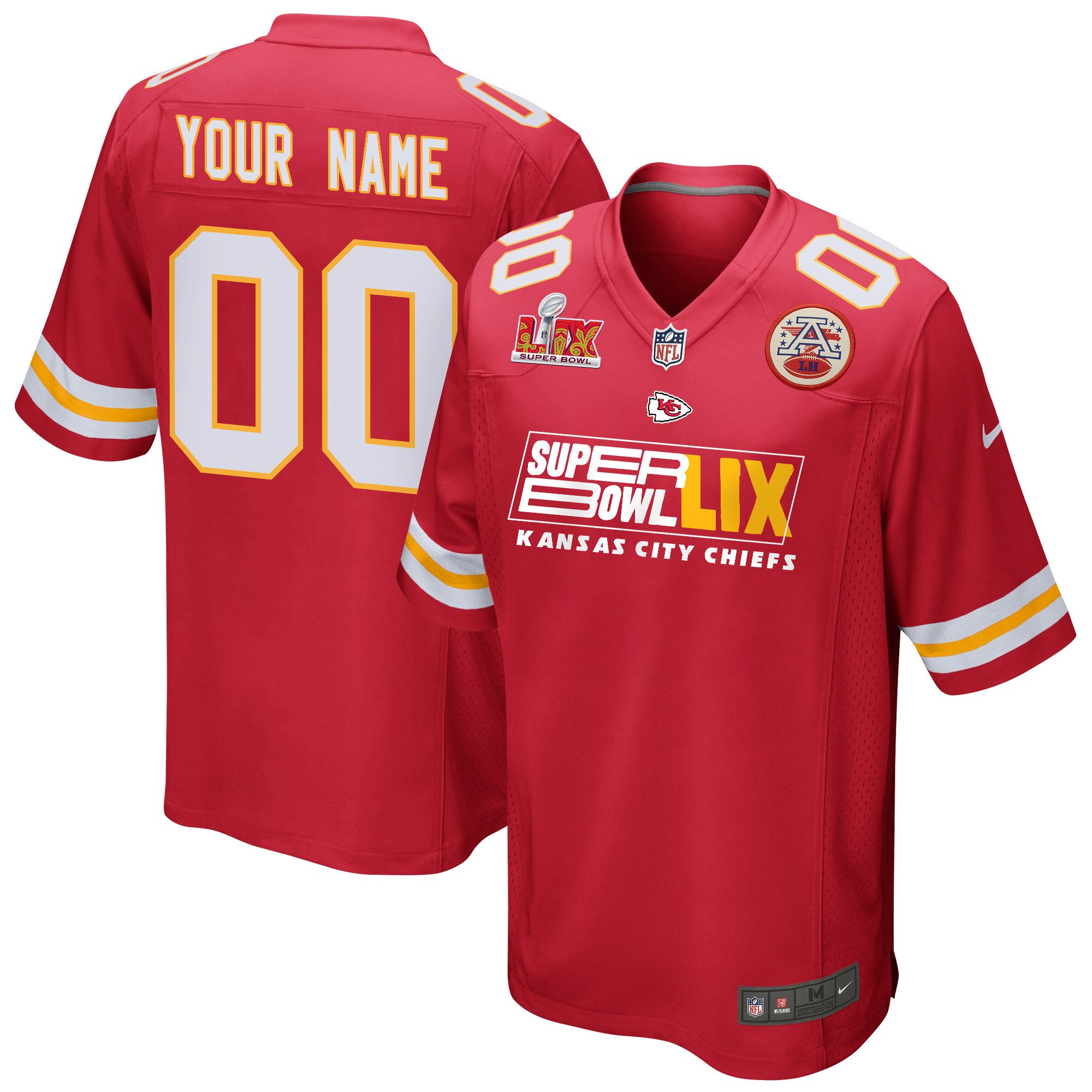 Kansas City Chiefs Super Bowl LIX Game Red NFL Jersey Men's