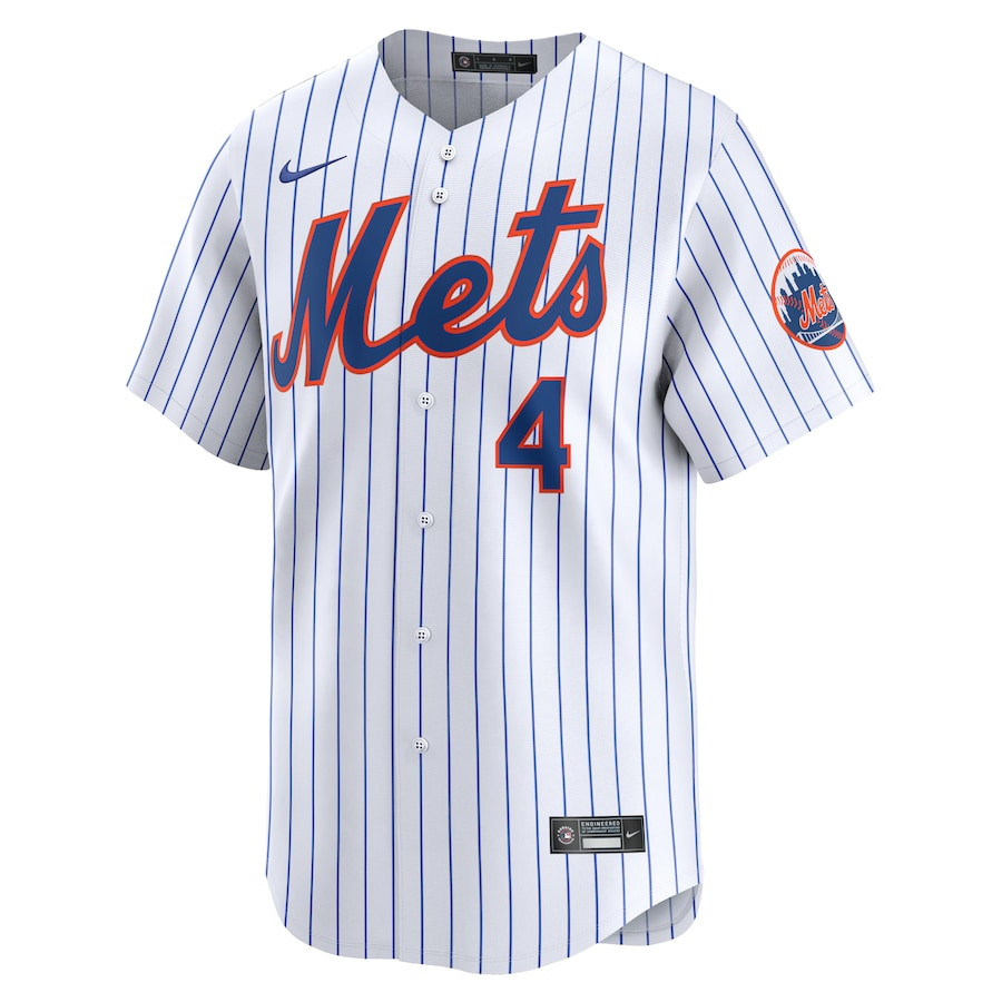 Francisco Alvarez 4 New York Mets Home Limited Player White MLB Jersey Men's