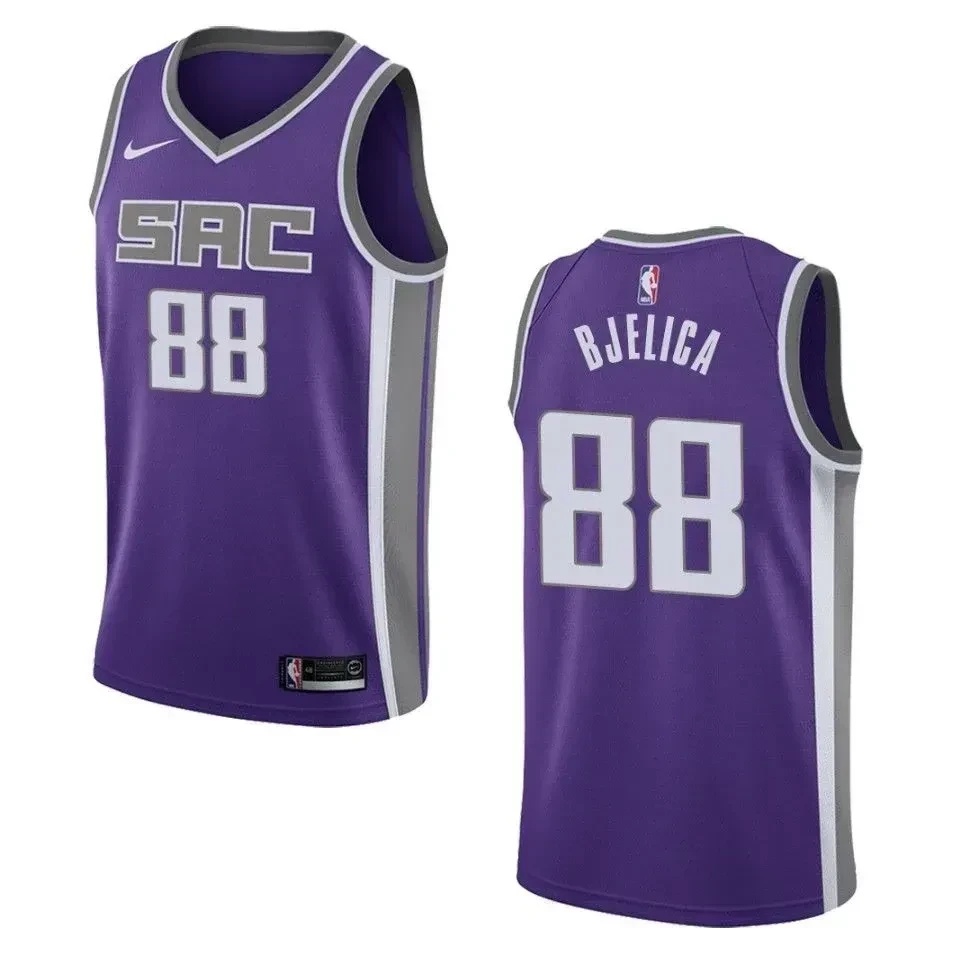 Sacramento Kings 88 Nemanja Bjelica Icon Swingman Purple NBA Jersey Men's