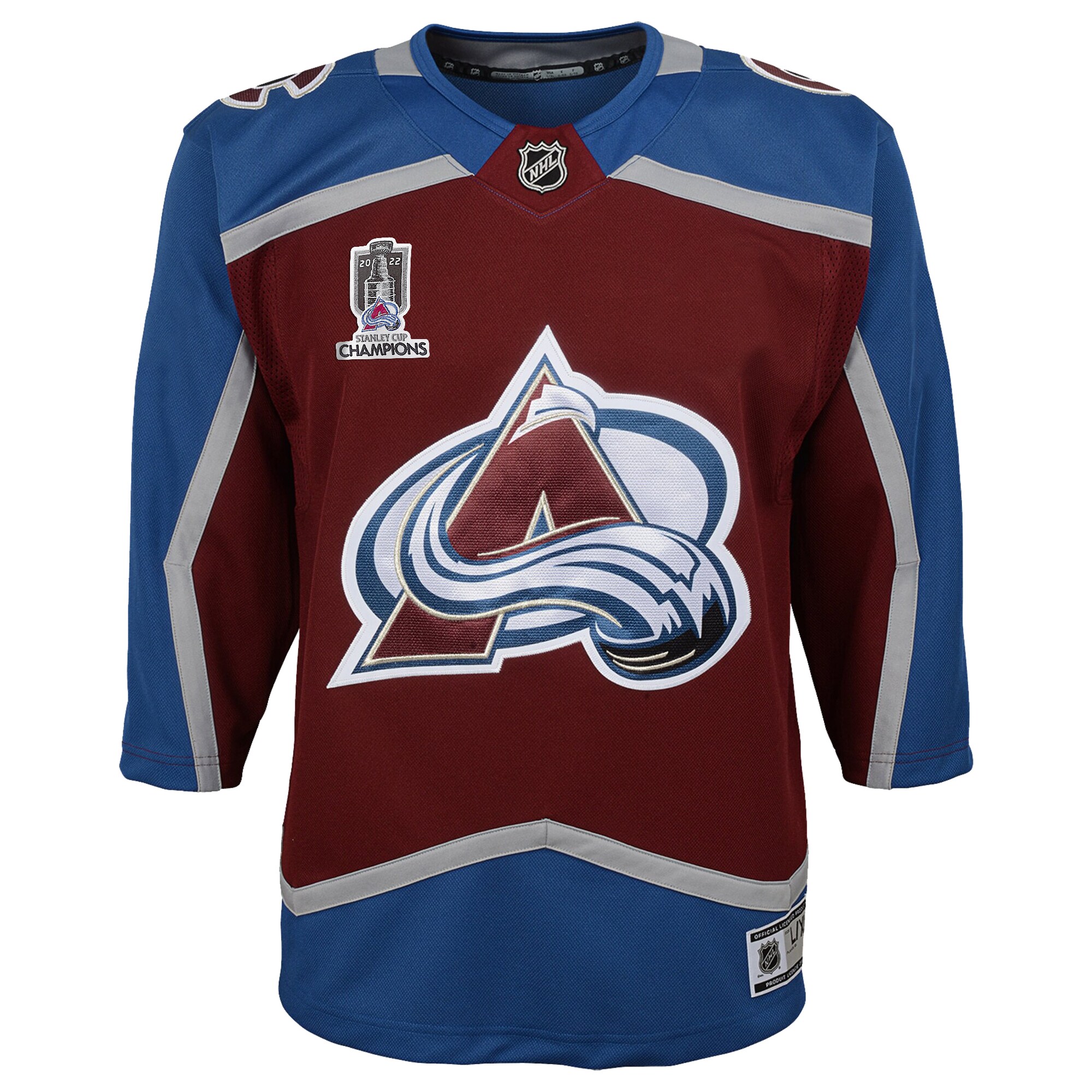 Colorado Avalanche Burgundy Home 2022 Stanley Cup Champions Premier NHL Jersey Youth