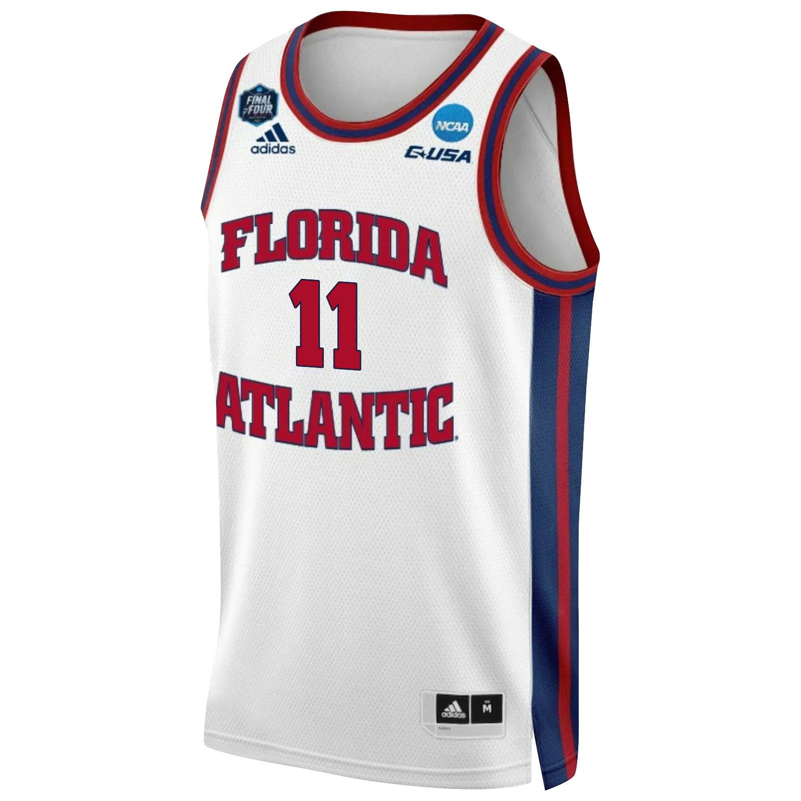 Michael Forrest 11 FAU Owls 2023 Final Four White NCAA Jersey Men's