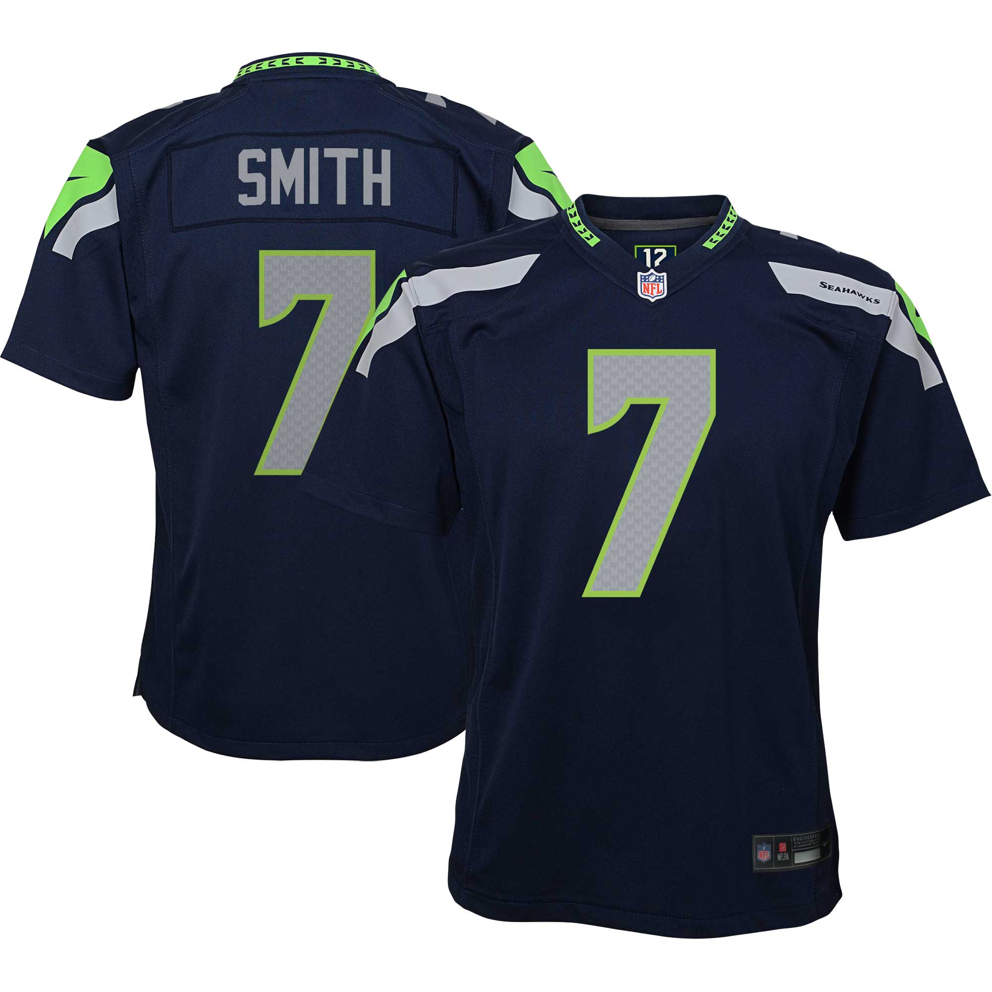 Seattle Seahawks Geno Smith Navy Game NFL Jersey Youth