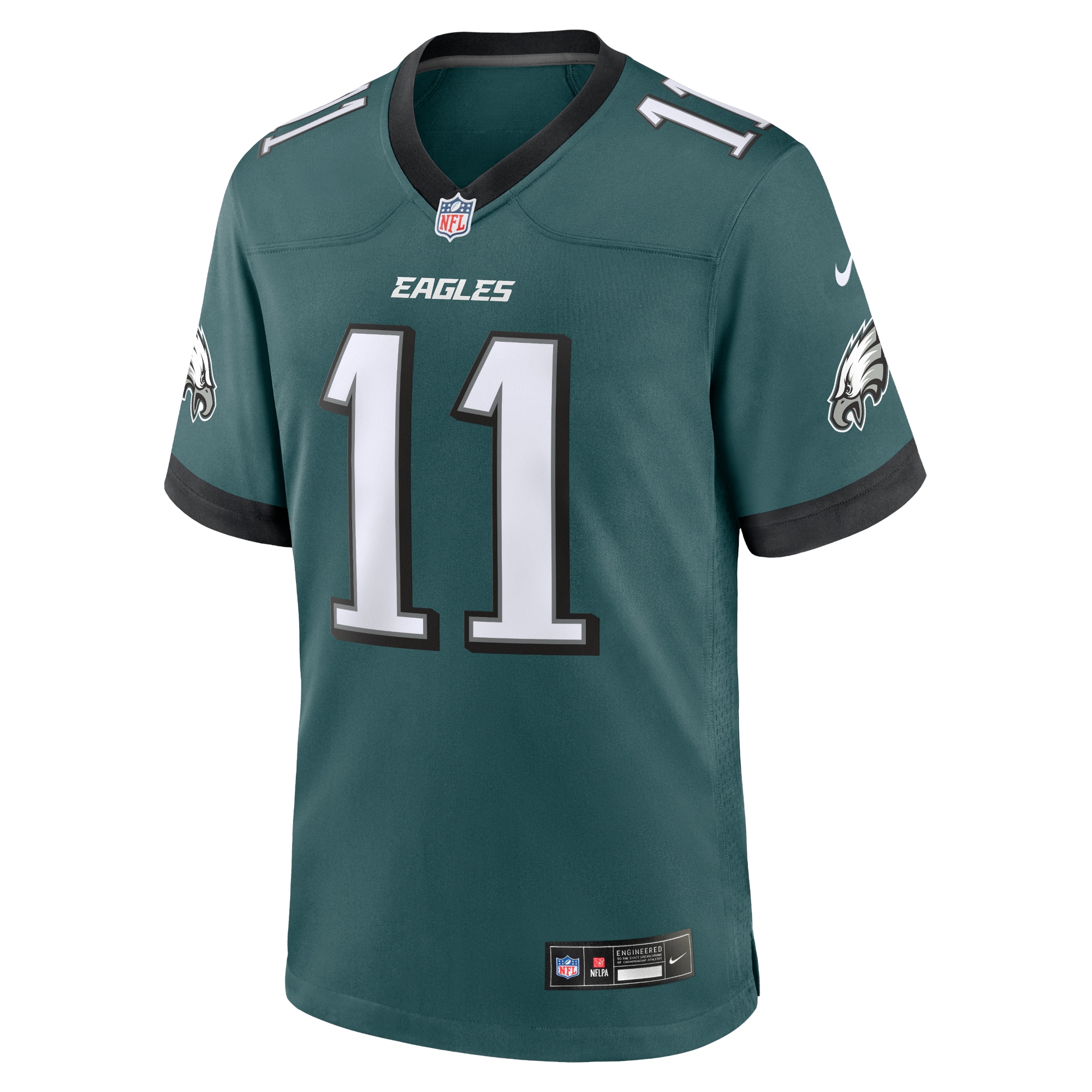 Philadelphia Eagles A.J. Brown Midnight Green Team Game NFL Jersey Men's