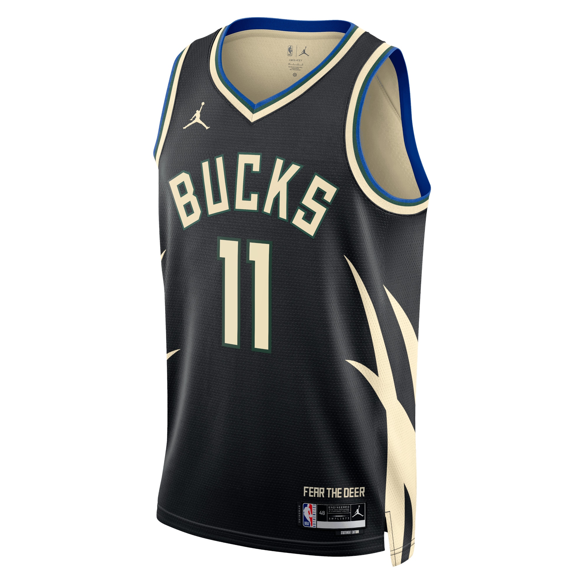 Milwaukee Bucks Jordan Statement Edition Swingman Black Brook Lope Unisex NBA Jersey Unisex