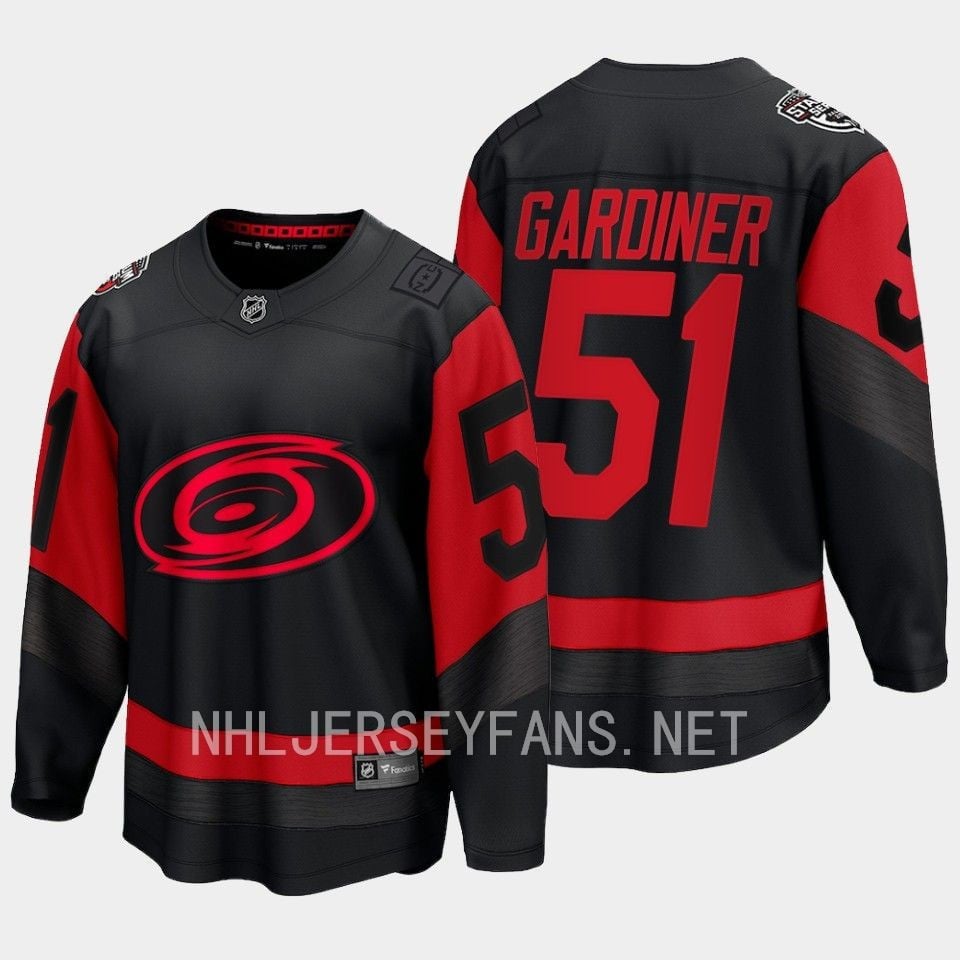 Jake Gardiner 51 Carolina Hurricanes 2023 Stadium Series Black Breakaway NHL Jersey Men's