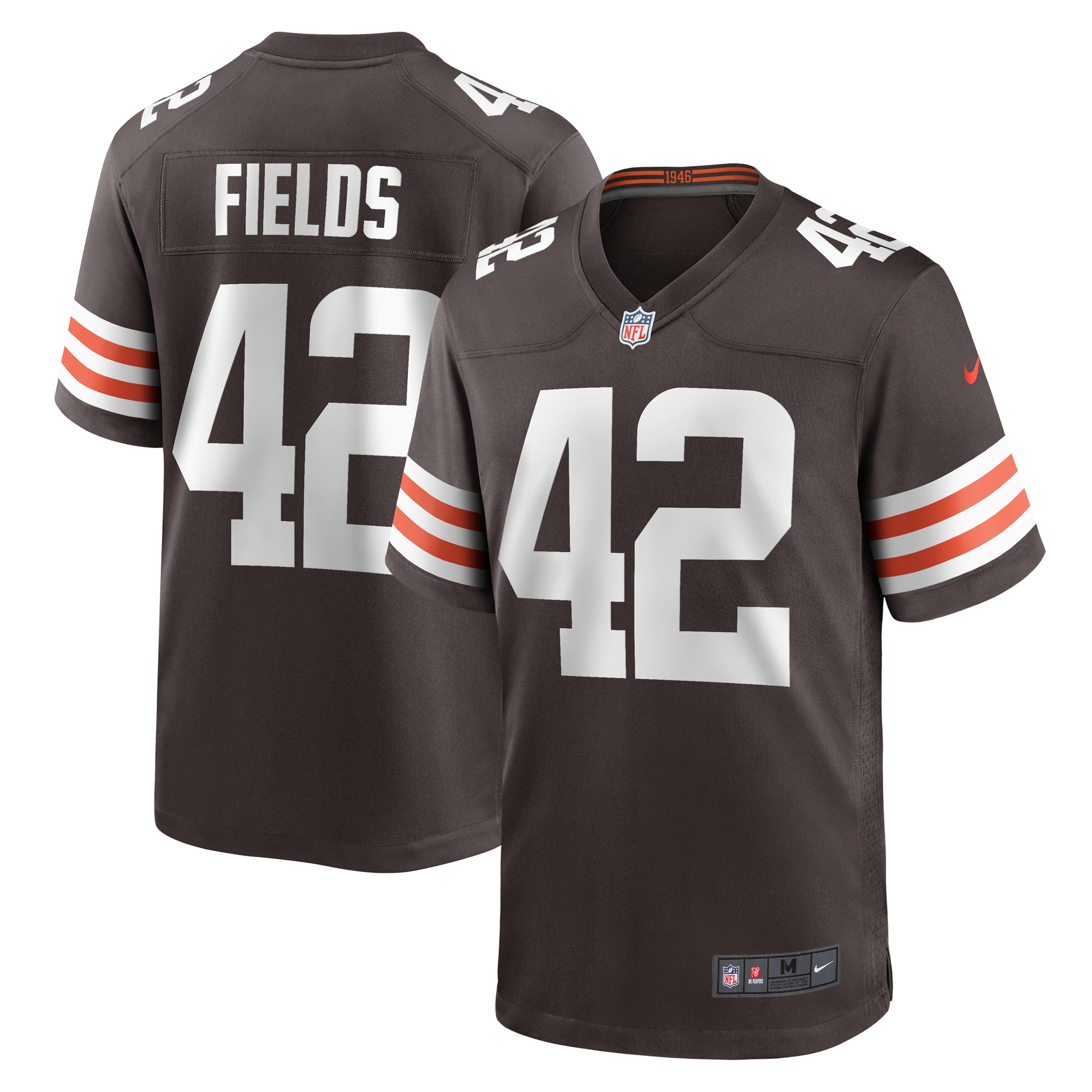 Cleveland Browns Tony Fields II Brown Team Game NFL Jersey Men's
