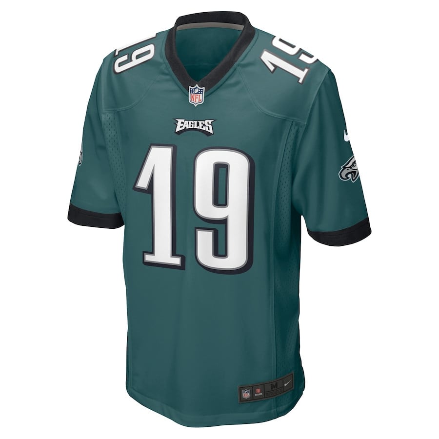 Tanner McKee 19 Philadelphia Eagles Team Game Midnight Green NFL Jersey Men's