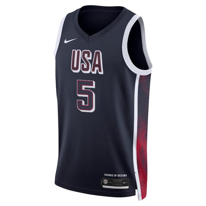 Stephen Curry 4 The Golden Boy USA Unisex 2024 Swingman Player Navy NBA Jersey Unisex