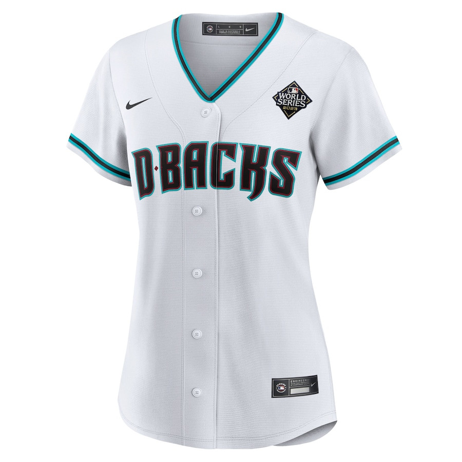Corbin Carroll 7 Arizona Diamondbacks 2023 World Series White MLB Jersey Women's