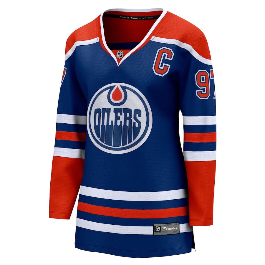 Connor McDavid 97 Edmonton Oilers Home Women NHL Jersey Women's
