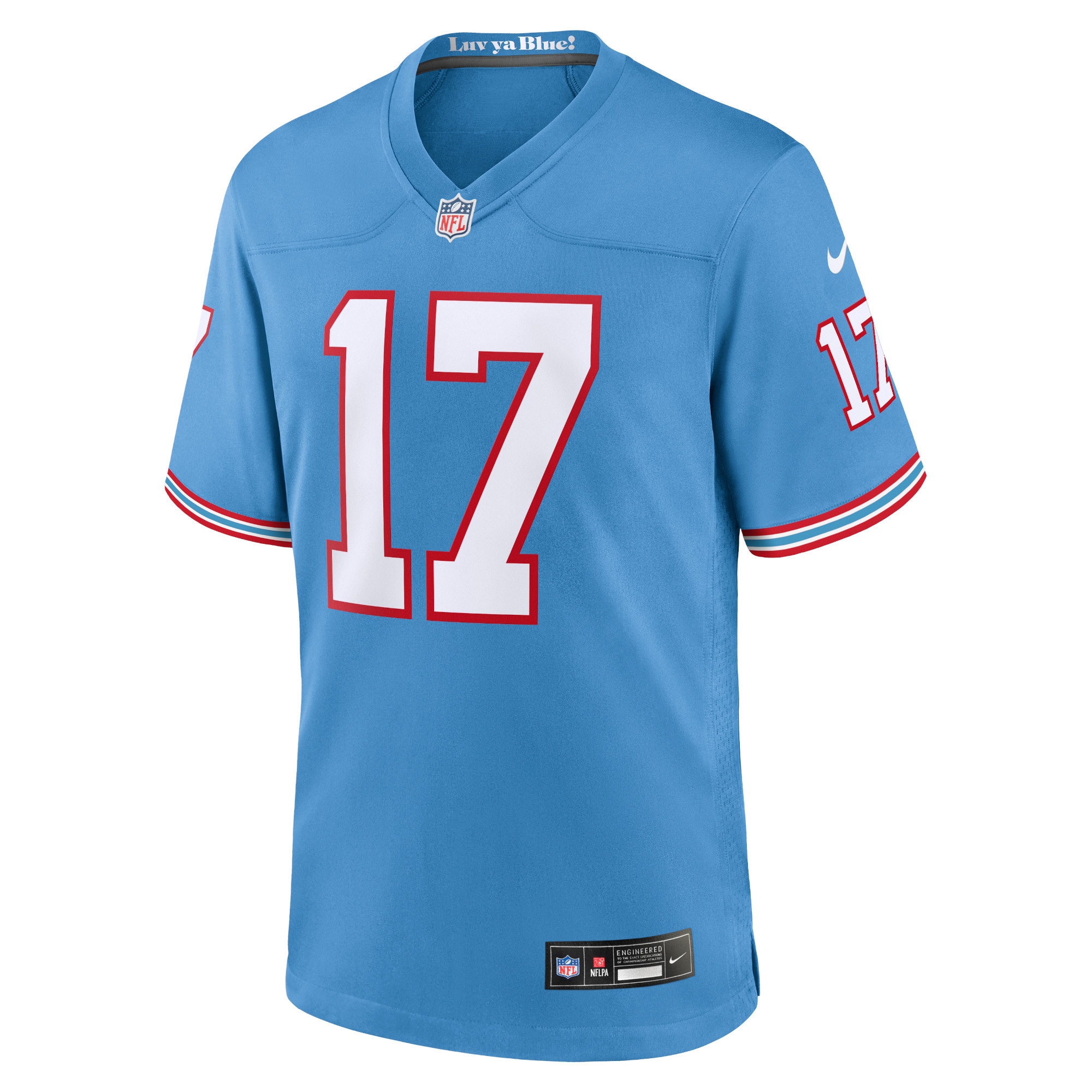 Tennessee Titans Ryan Tannehill Light Blue Oilers Throwback Alternate Game Player NFL Jersey Men's