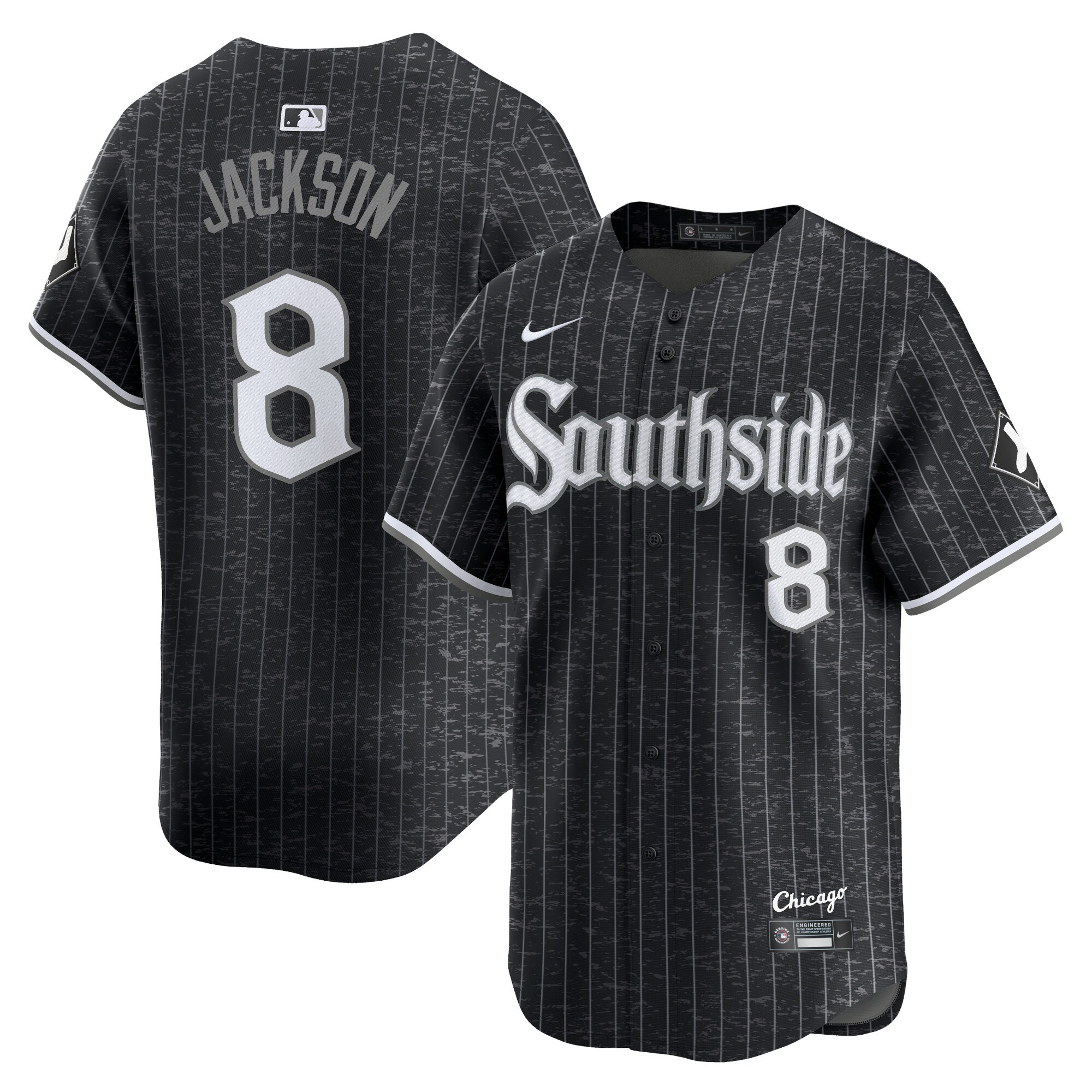Chicago White Sox Bo Jackson Black City Connect Retired Player MLB Jersey Men's