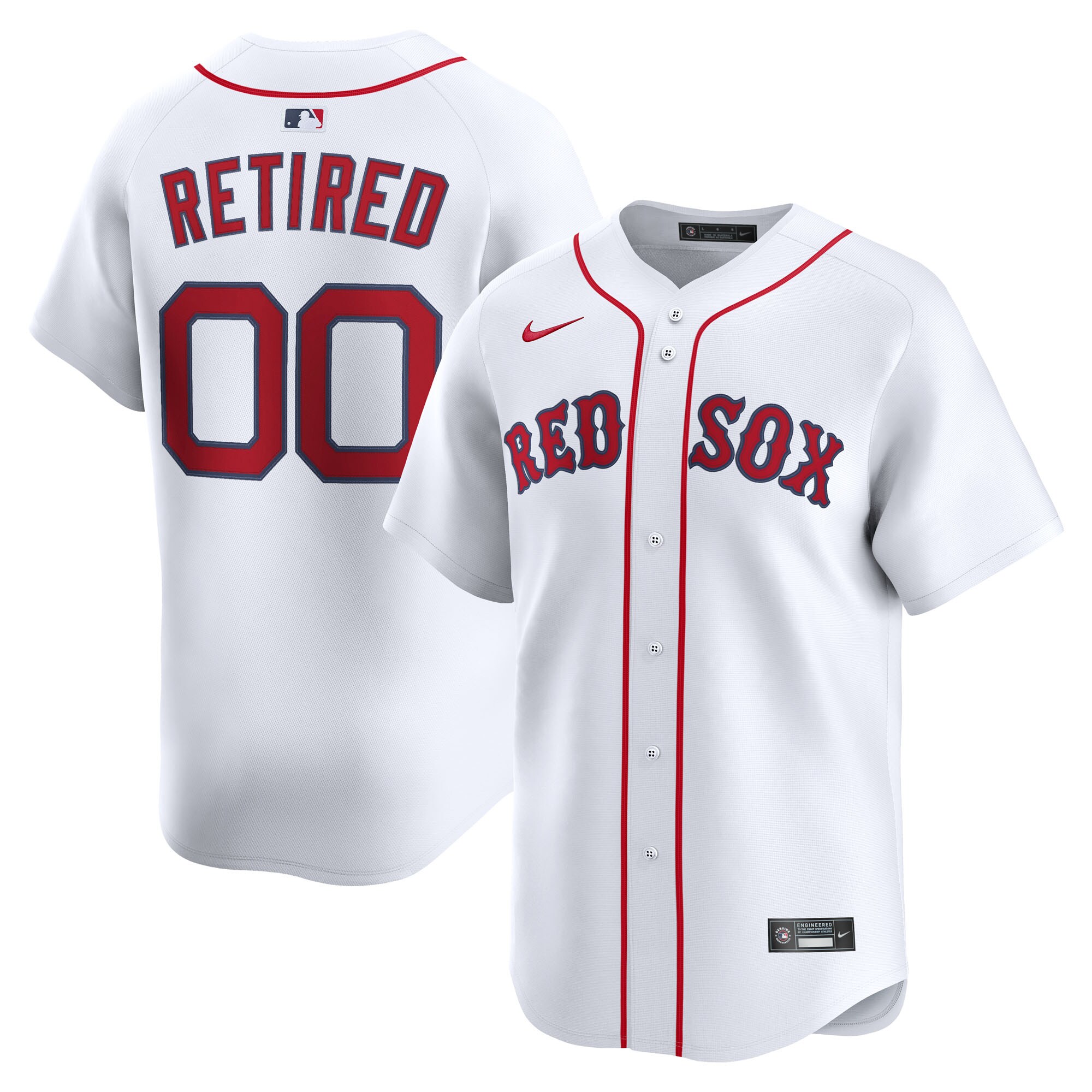 Boston Red Sox White Home Limited Pick-A-Player Retired Roster MLB Jersey Men's
