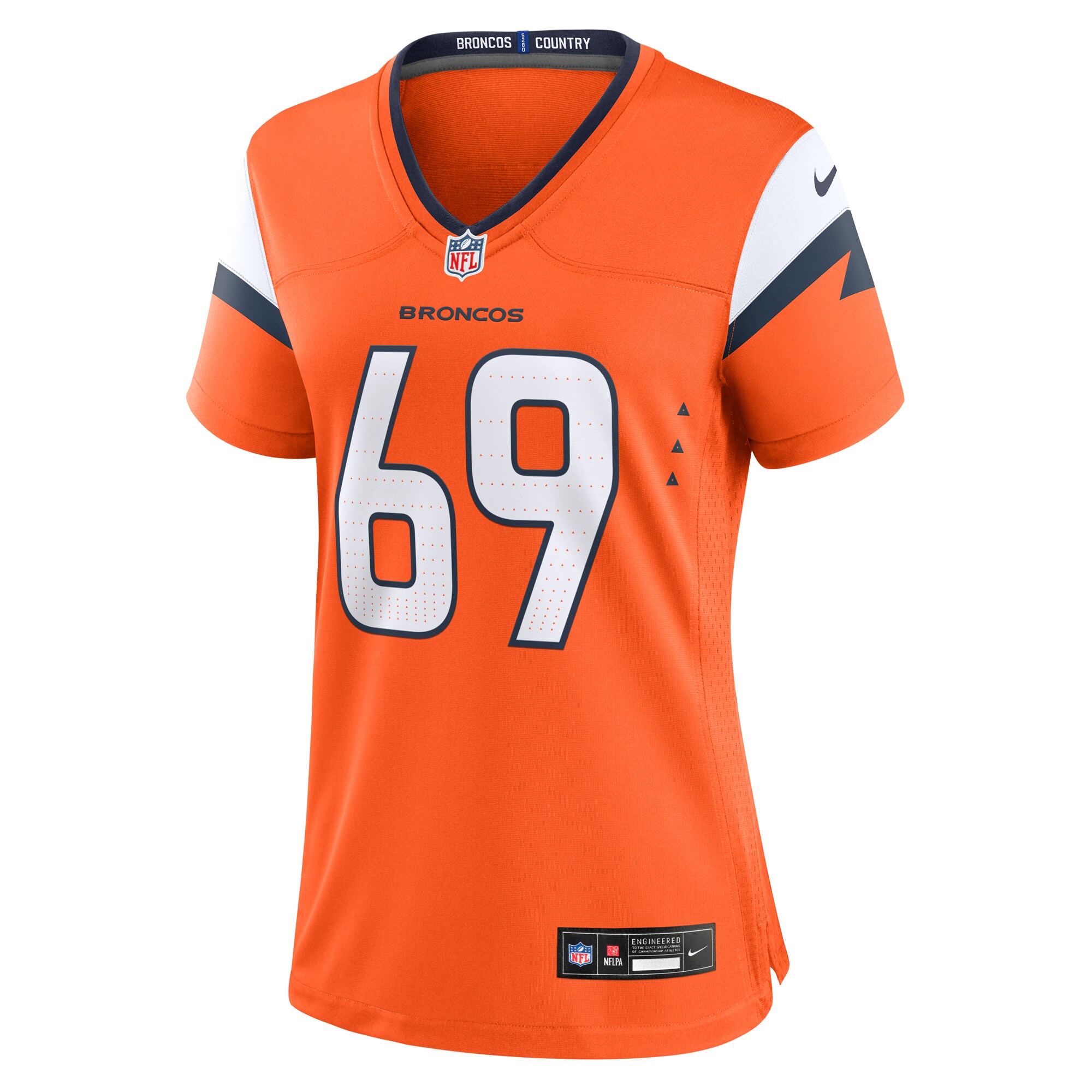 Denver Broncos Mike McGlinchey Orange Team Game NFL Jersey Women's