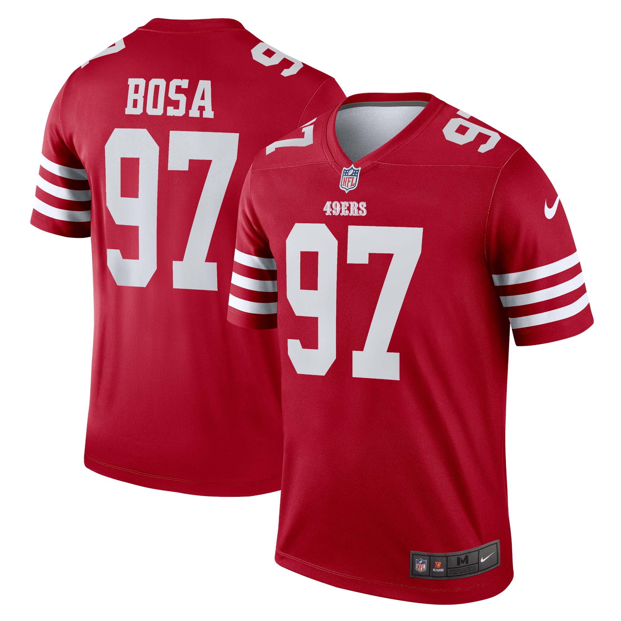 San Francisco 49ers Nick Bosa Scarlet Team Legend Player Performance Top NFL Jersey Men's