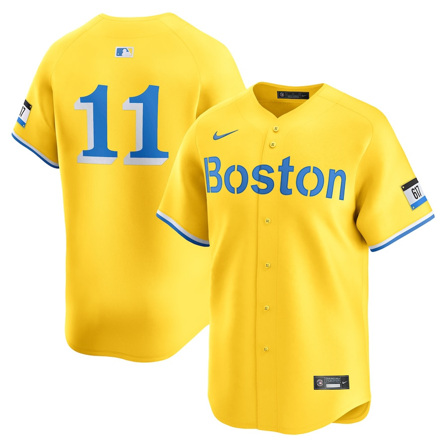 Rafael Devers 11 Boston Red Sox City Connect Limited Gold MLB Jersey Men's