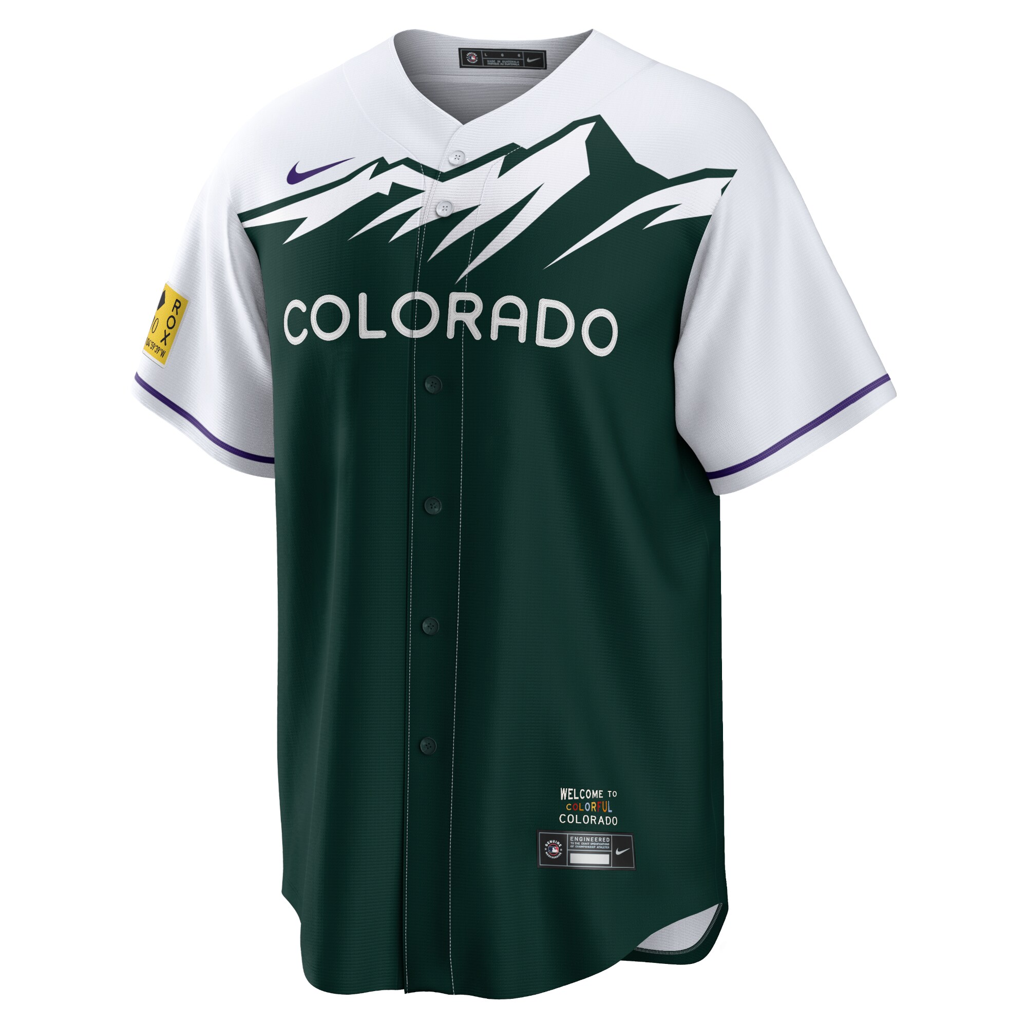 Colorado Rockies Kris Bryant White/Forest Green City Connect Player MLB Jersey Men's