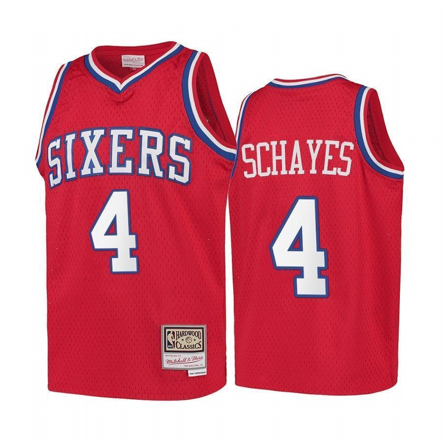 Chris Webber Philadelphia 76ers Hardwood Classics Kids Red NBA Jersey Youth