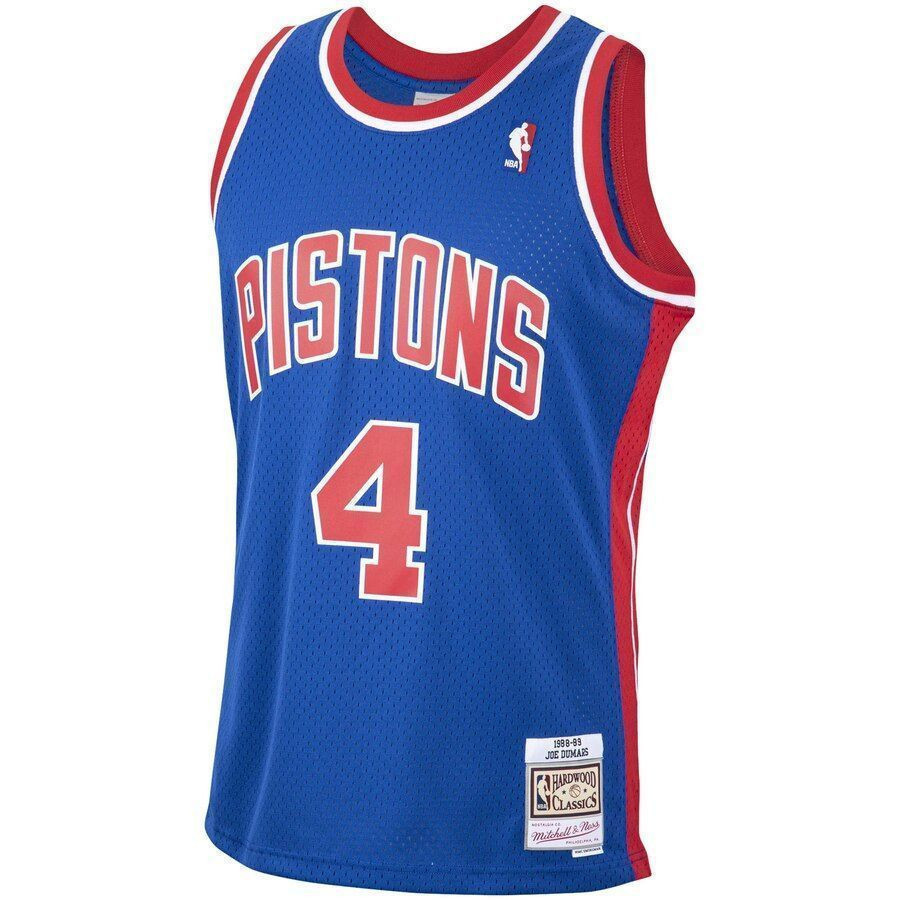 Joe Dumars Detroit Pistons Mitchell Ness 1988-89 Hardwood Classics Swingman Player Blue NBA Jersey Men's