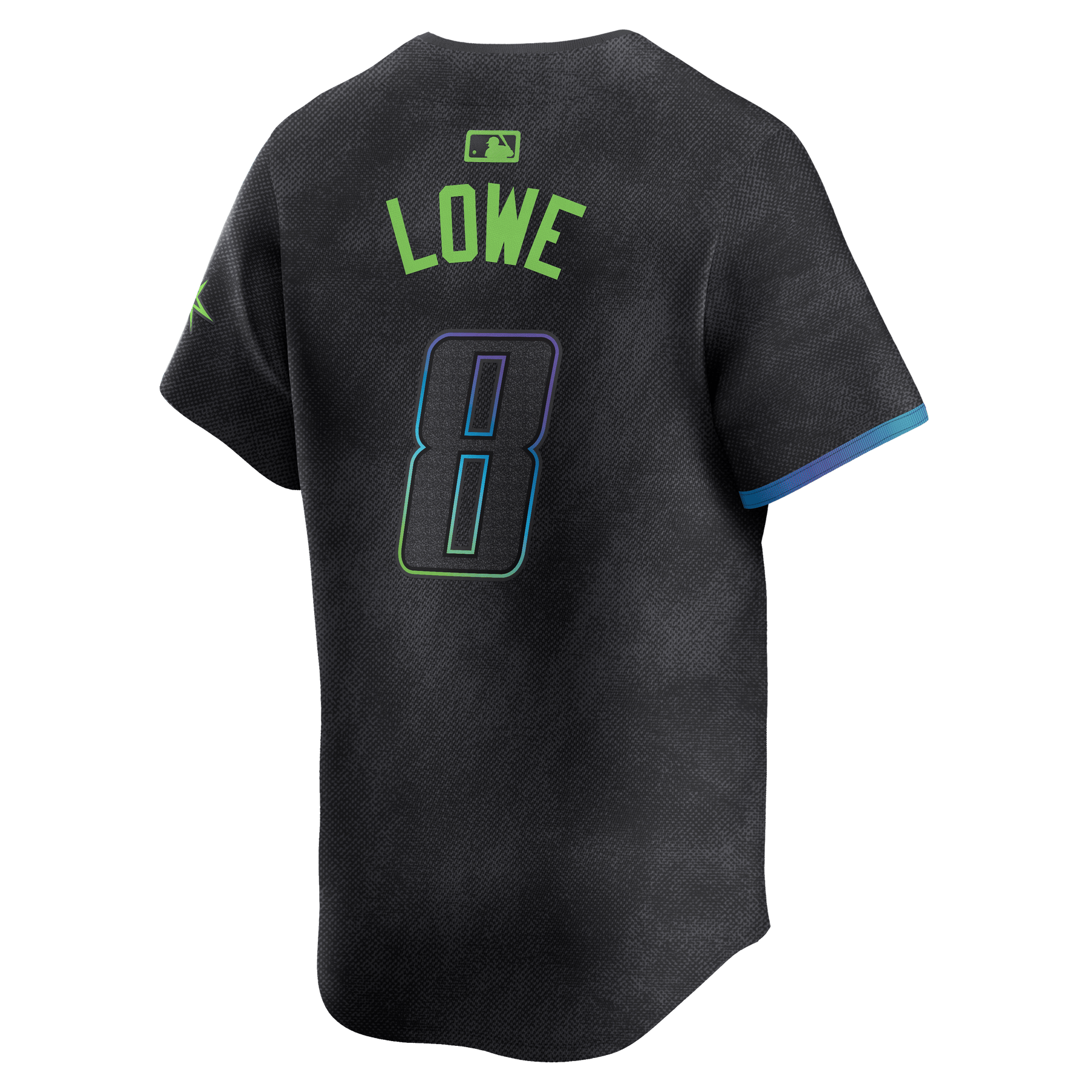 Brandon Lowe 8 Tampa Bay Rays 2024 City Connect Limited Charcoal MLB Jersey Men's