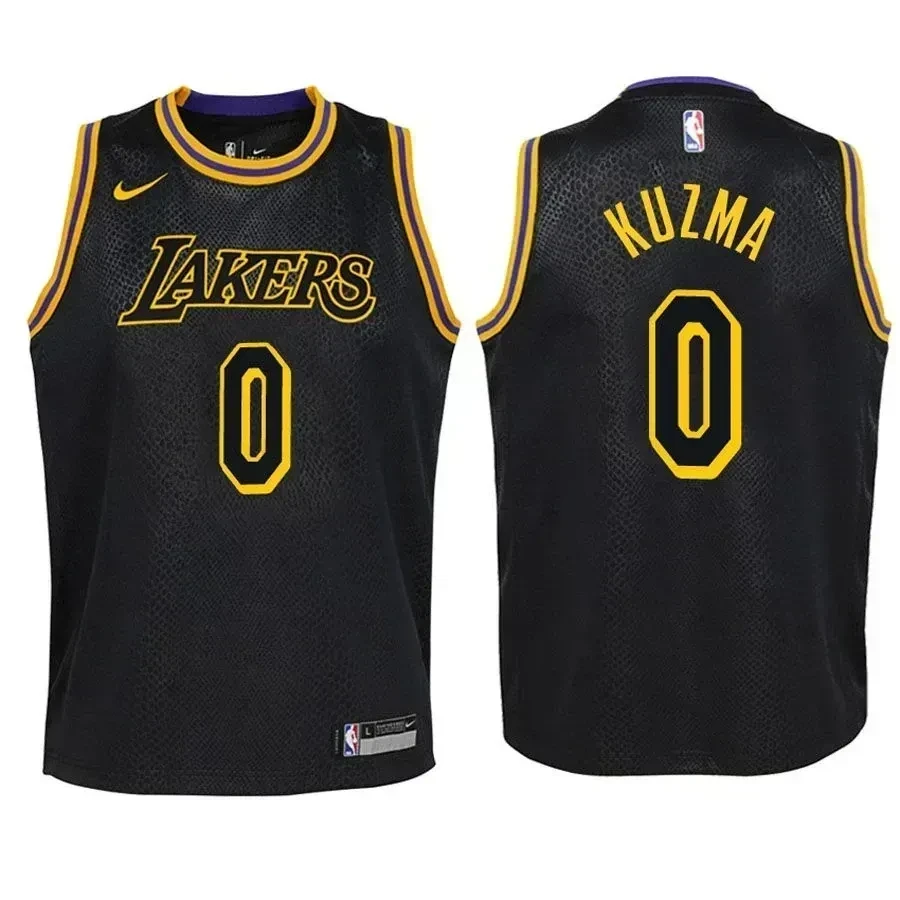 Los Angeles Lakers Kyle Kuzma 0 City Edition Black NBA Jersey Youth