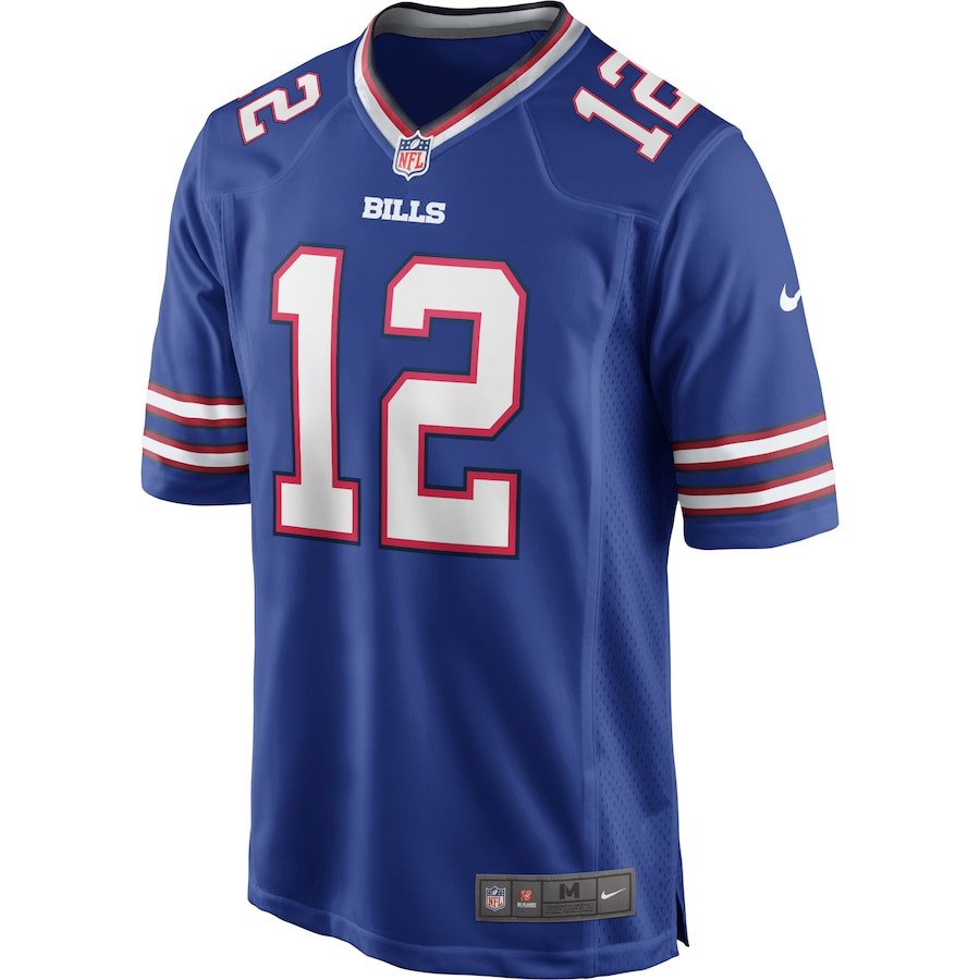 Joe Ferguson 12 Buffalo Bills Game Retired Royal NFL Jersey Men's