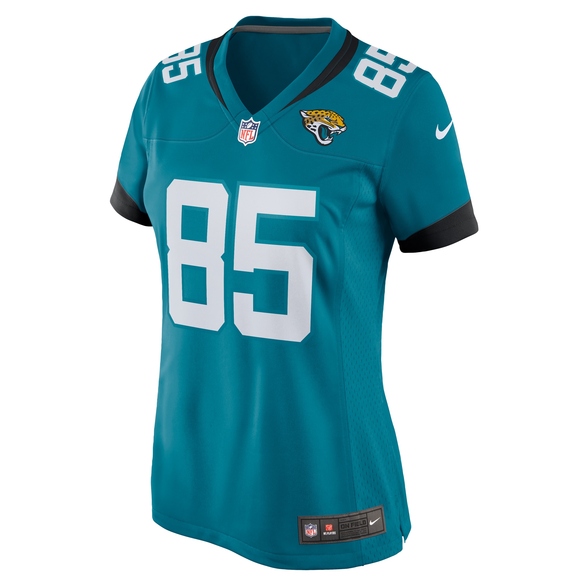 Jacksonville Jaguars Brenton Strange Teal Team Game NFL Jersey Women's