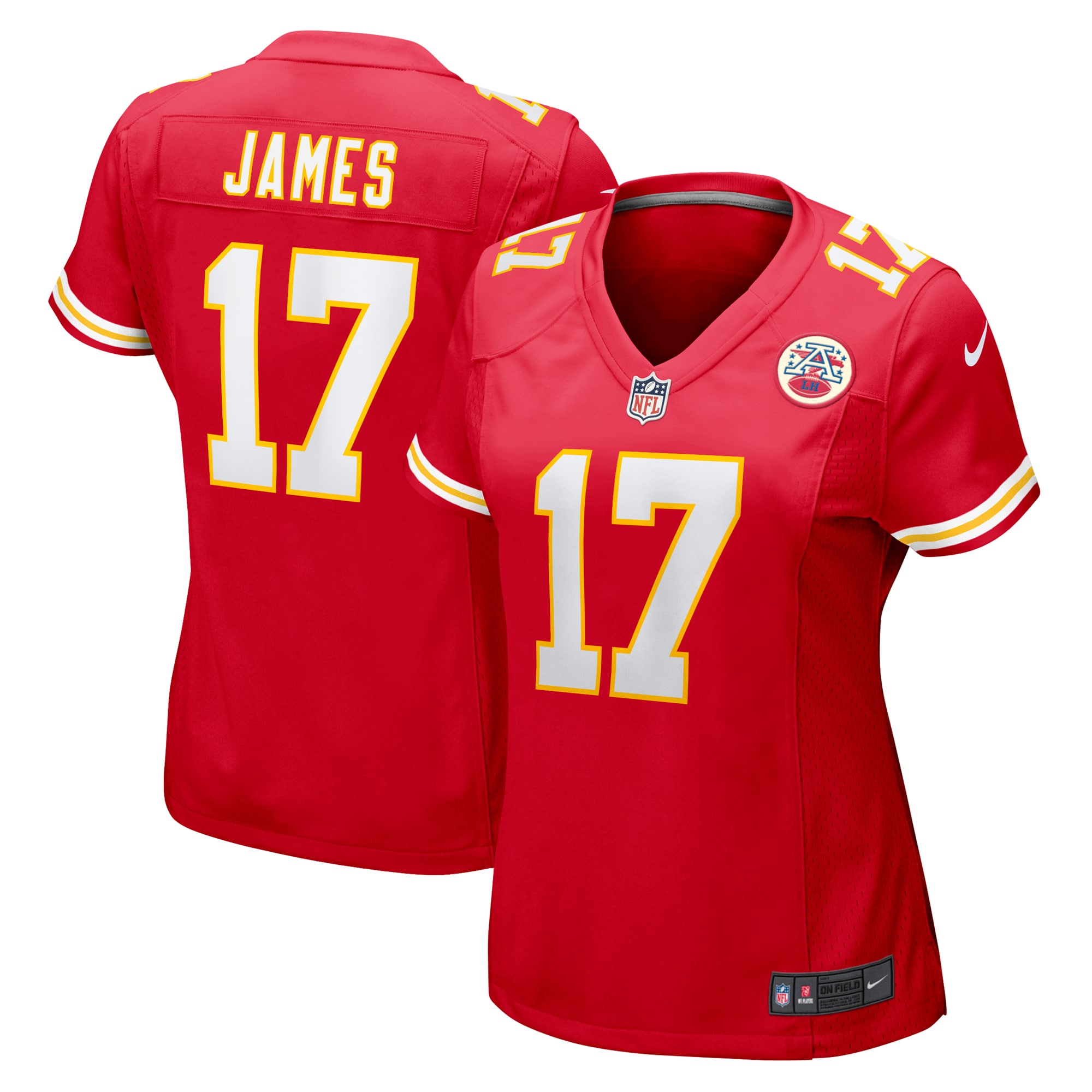 Kansas City Chiefs Richie James Red Game NFL Jersey Women's