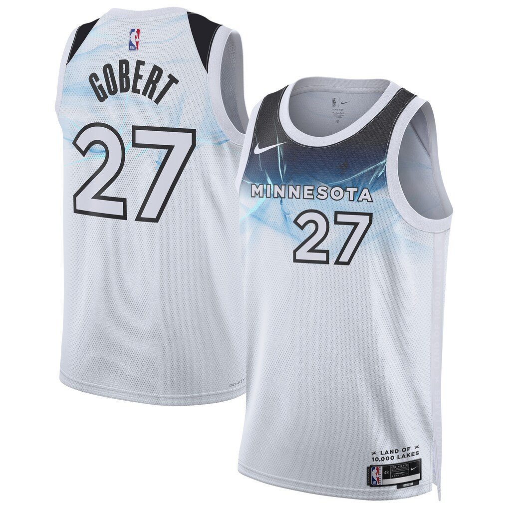 Rudy Gobert 27 Minnesota Timberwolves Unisex 2024/25 Swingman Player City Editio White NBA Jersey Unisex