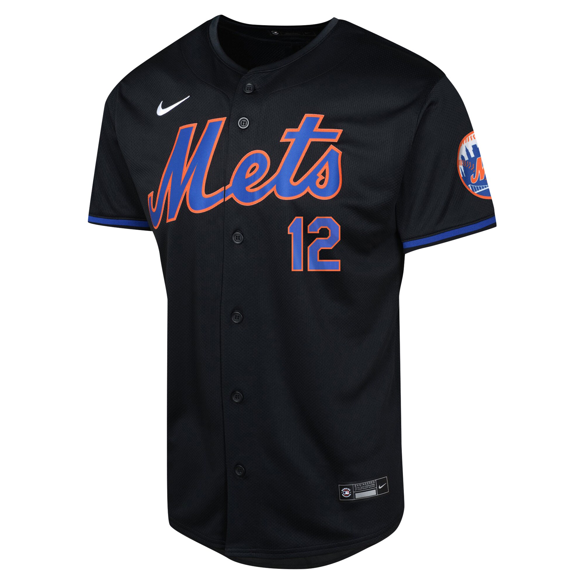New York Mets Francisco Lindor Black Alternate Limited Player MLB Jersey Youth