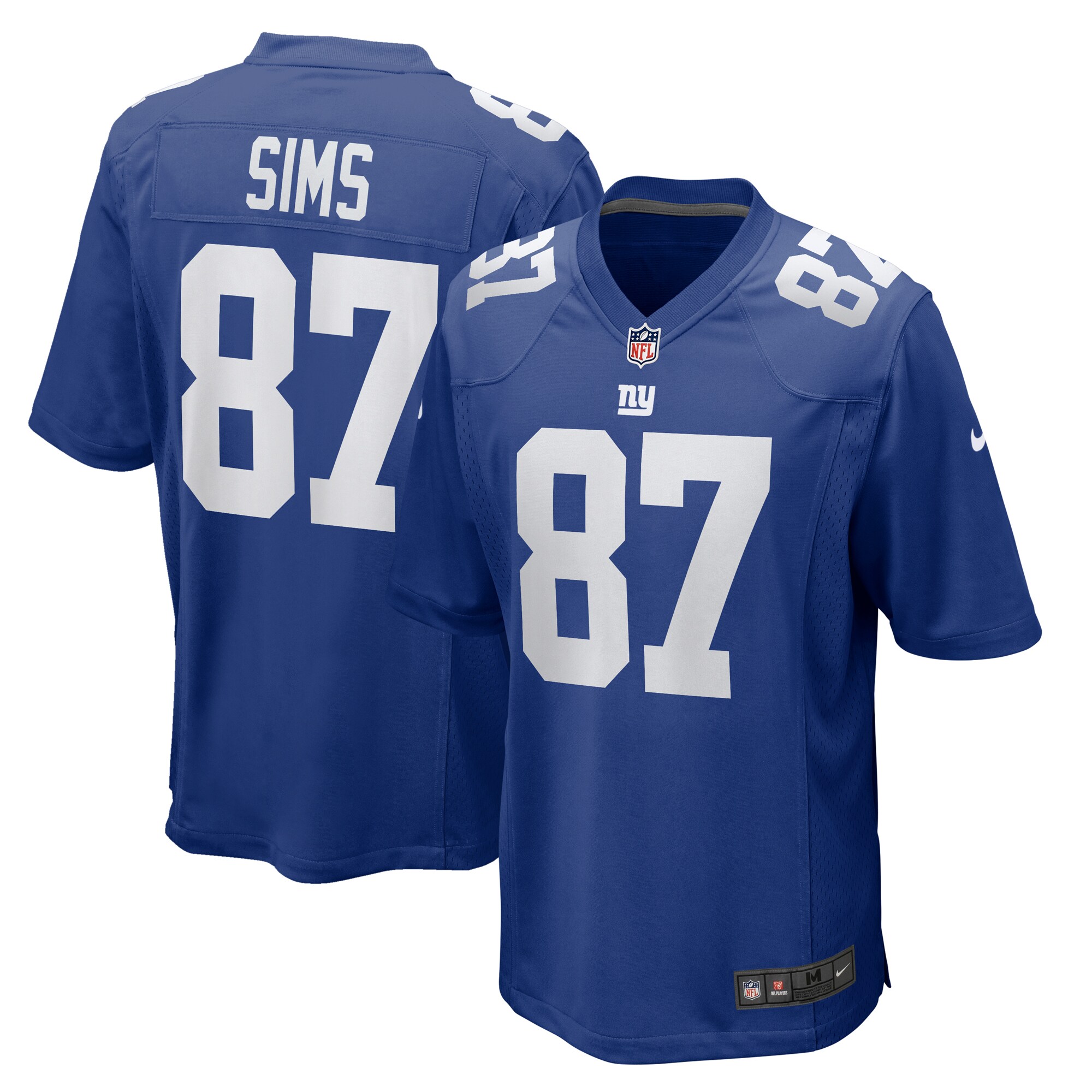 New York Giants Cam Sims Royal Game NFL Jersey Men's