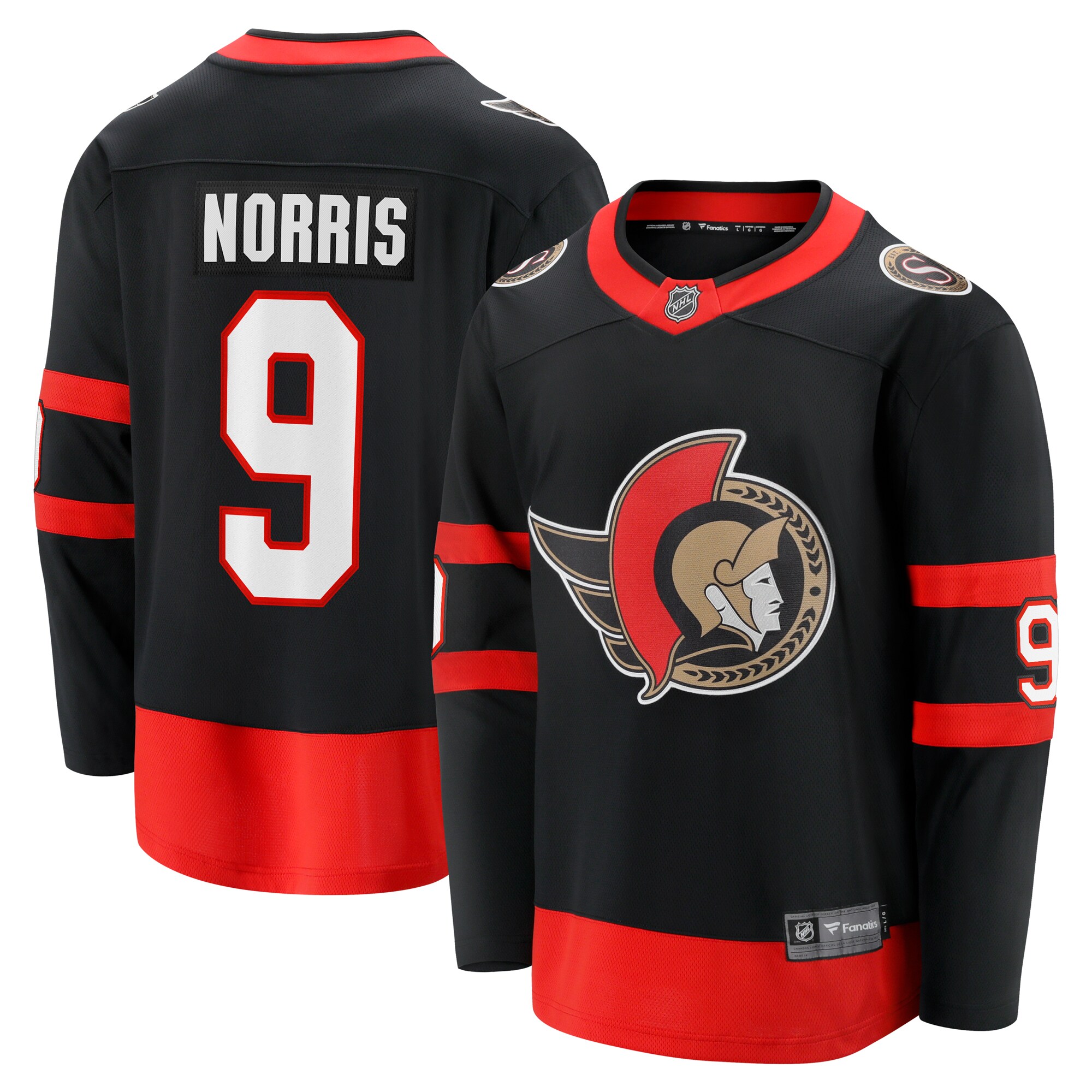 Ottawa Senators Josh Norris Black Home Breakaway NHL Jersey Men's