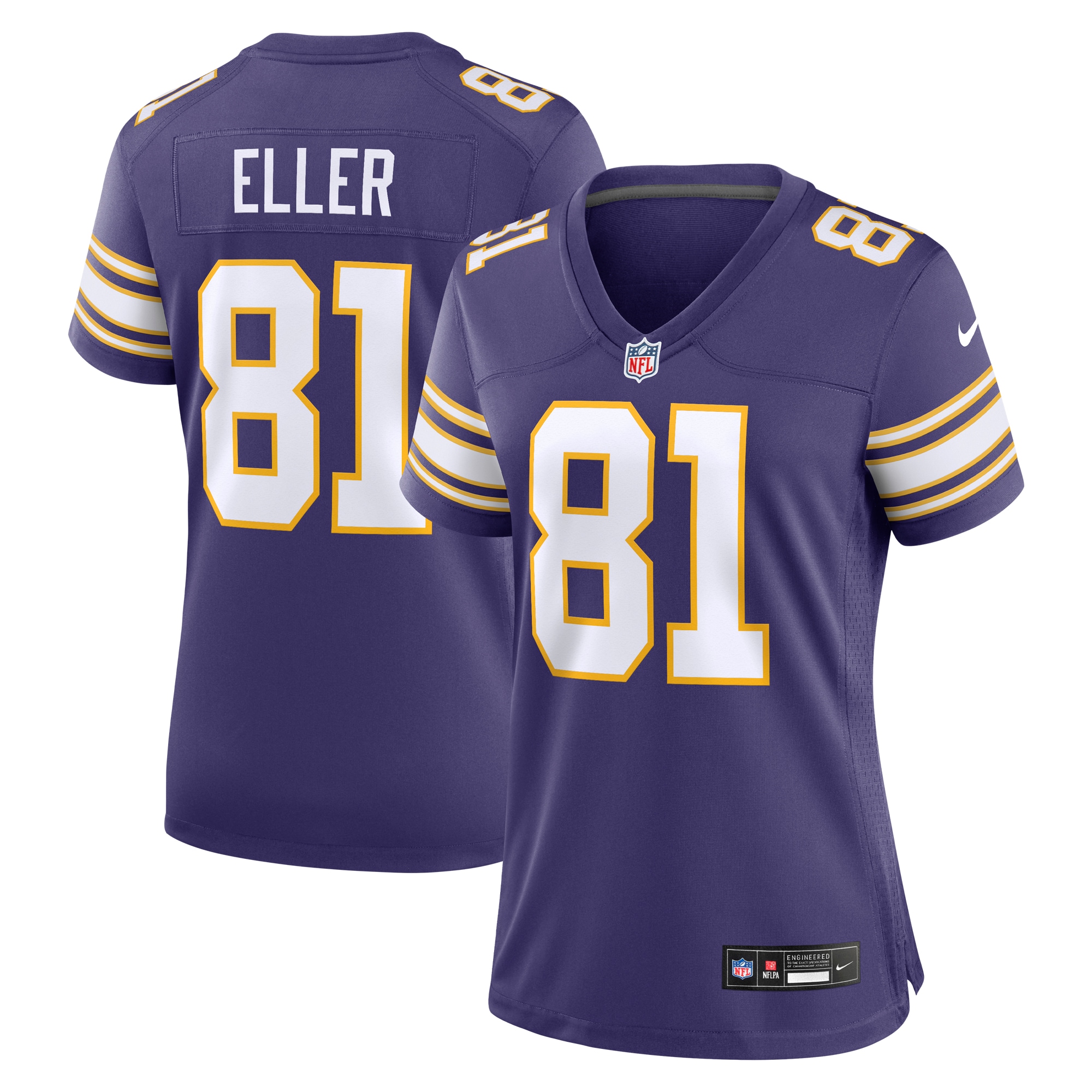 Minnesota Vikings Carl Eller Purple Classic Retired Player NFL Jersey Women's