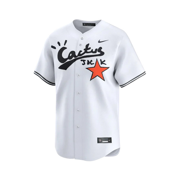 Houston Astros Cactus Jack White V2 Men MLB Jersey Men's