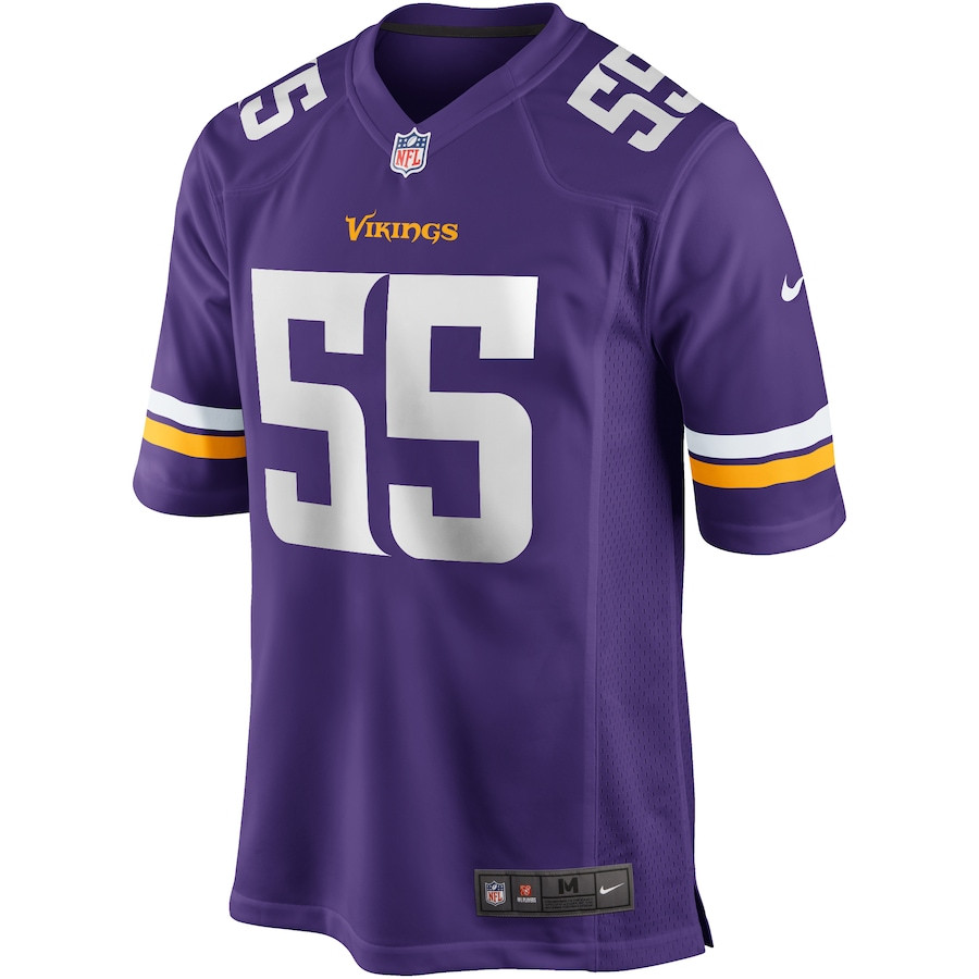 Jack Del Rio 55 Minnesota Vikings Game Retired Purple NFL Jersey Men's