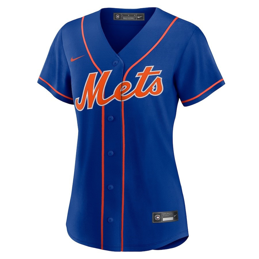 Francisco Lindor 12 New York Mets Alternate Player Royal MLB Jersey Women's