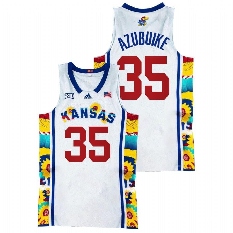 Kansas Jayhawks Udoka Azubuike 3 White Sunflower Showdown NCAA Jersey Men's