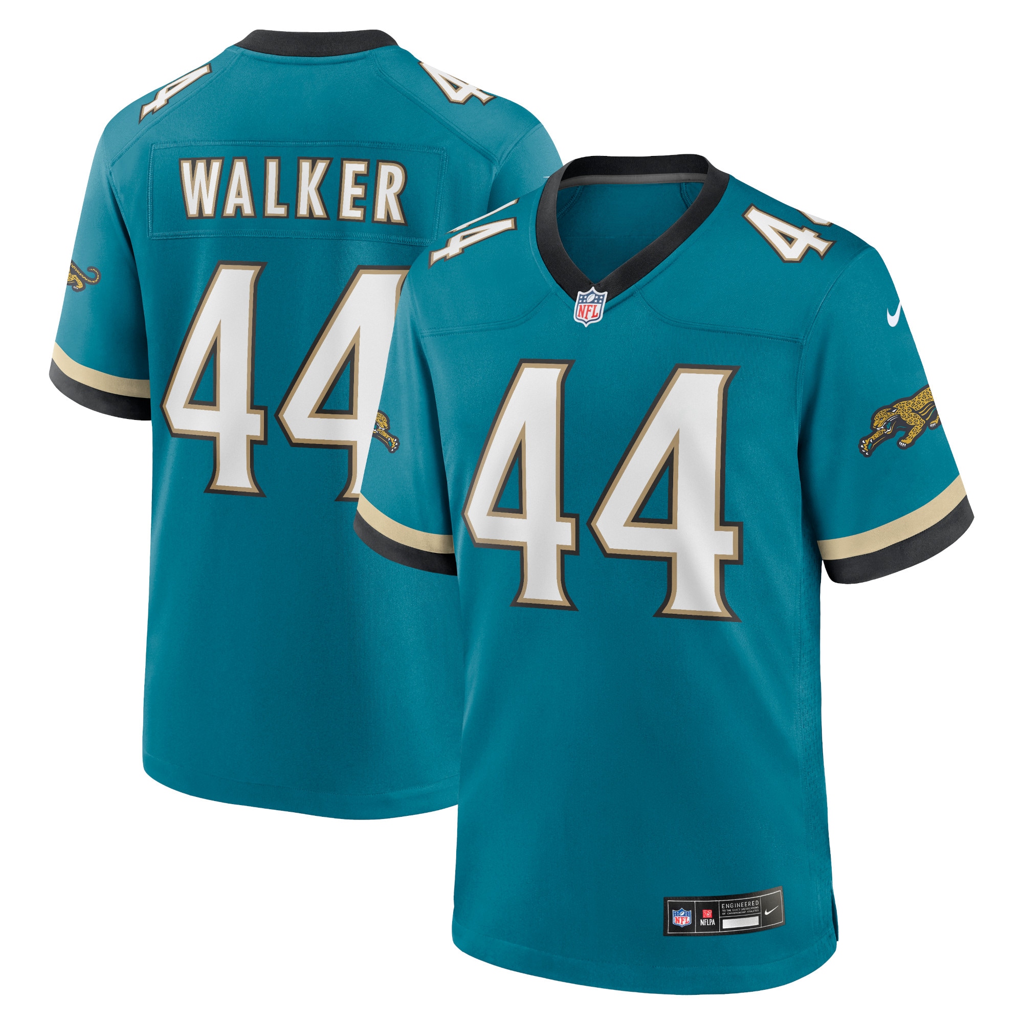 Jacksonville Jaguars Travon Walker Teal Prowler Throwback Player Game NFL Jersey Men's