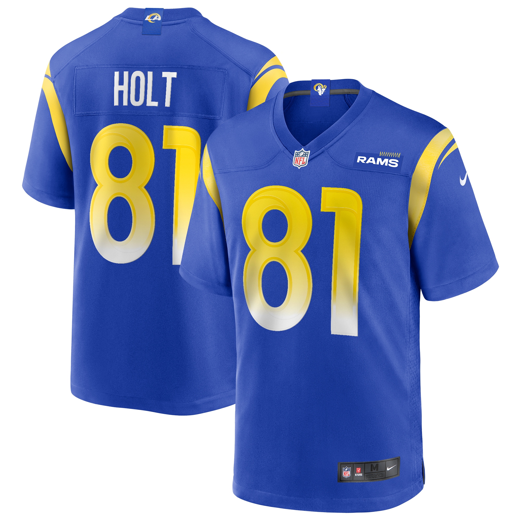 Los Angeles Rams Torry Holt Royal Game Retired Player NFL Jersey Men's