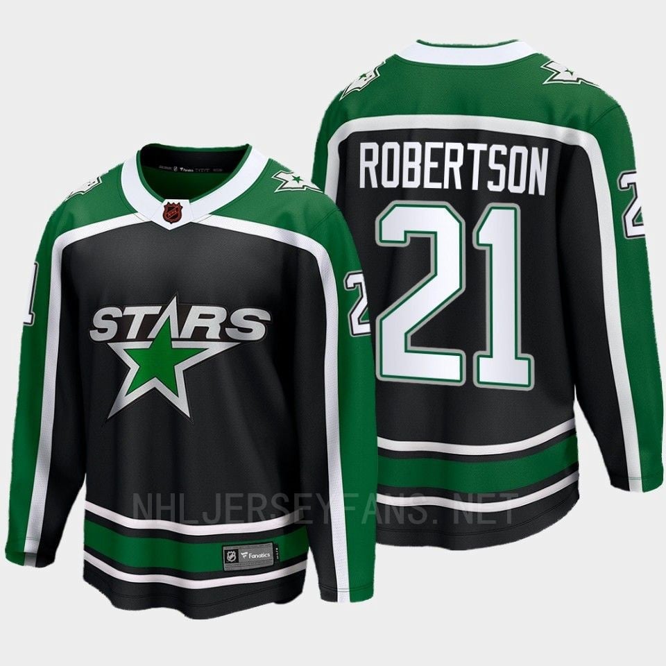 Dallas Stars 2022 Jason Robertson 21 Special Edition 2.0 Black Breakaway Player NHL Jersey Men's