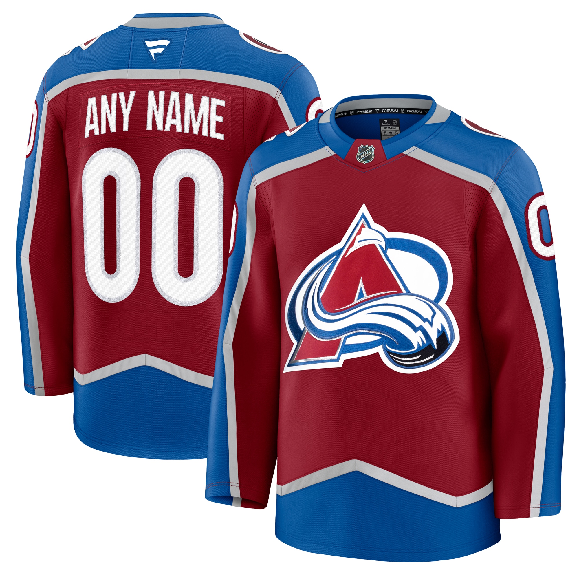 Colorado Avalanche Burgundy Home Premium Custom NHL Jersey Men's