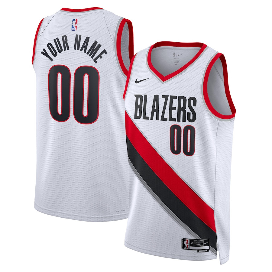 Portland Trail Blazers 2023/24 Association Swingman Custom White NBA Jersey Men's