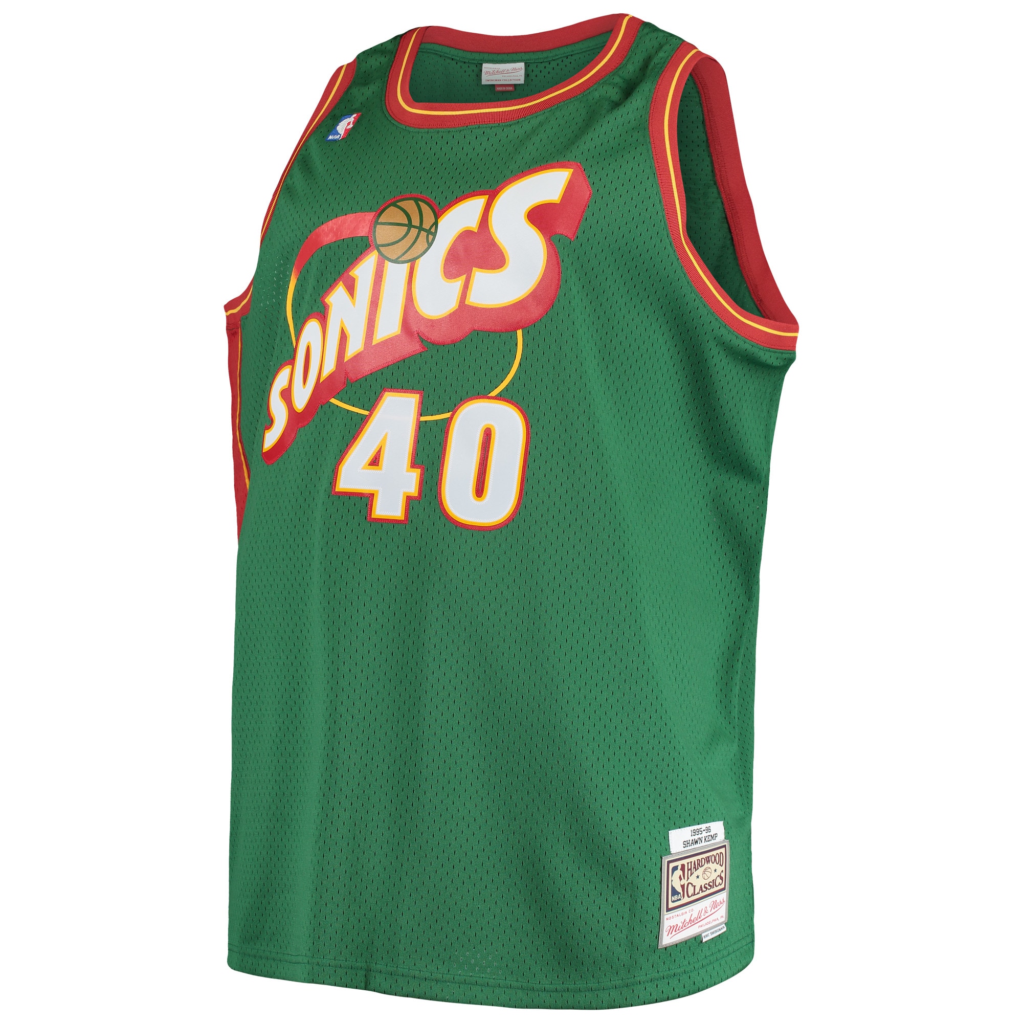 Mitchell Ness Shawn Kemp Green Seattle SuperSonics Big Tall Hardwood Classics NBA Jersey Men's