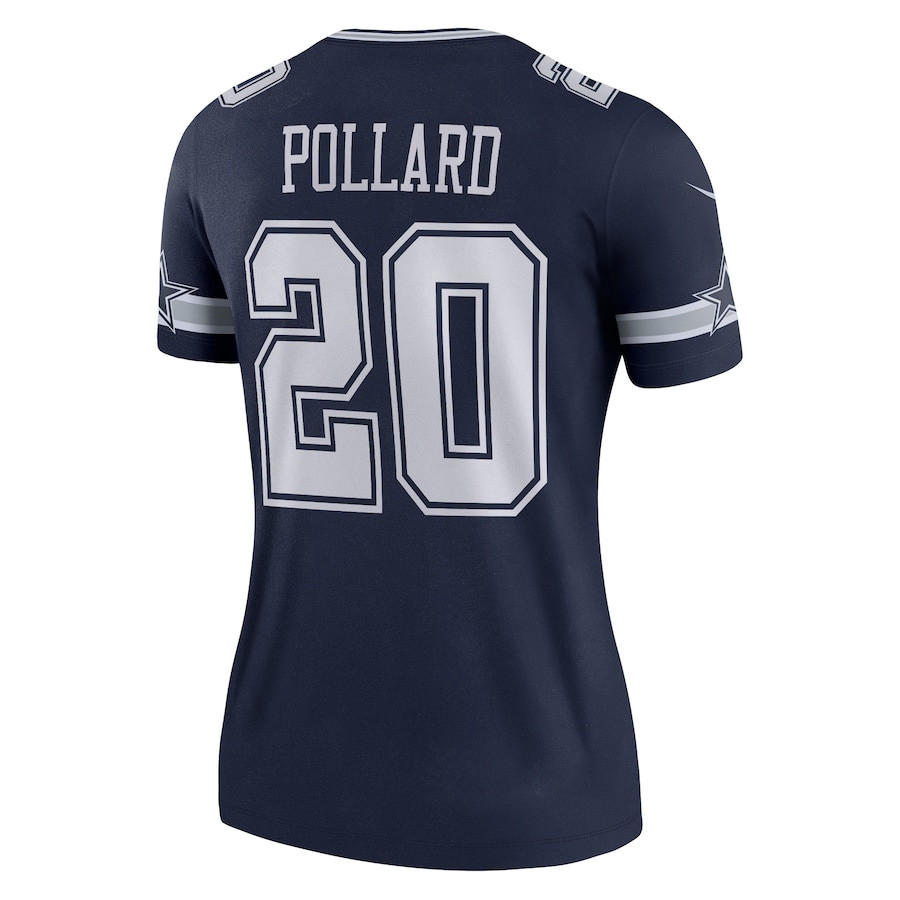Tony Pollard 20 Dallas Cowboys Legend Navy NFL Jersey Women's