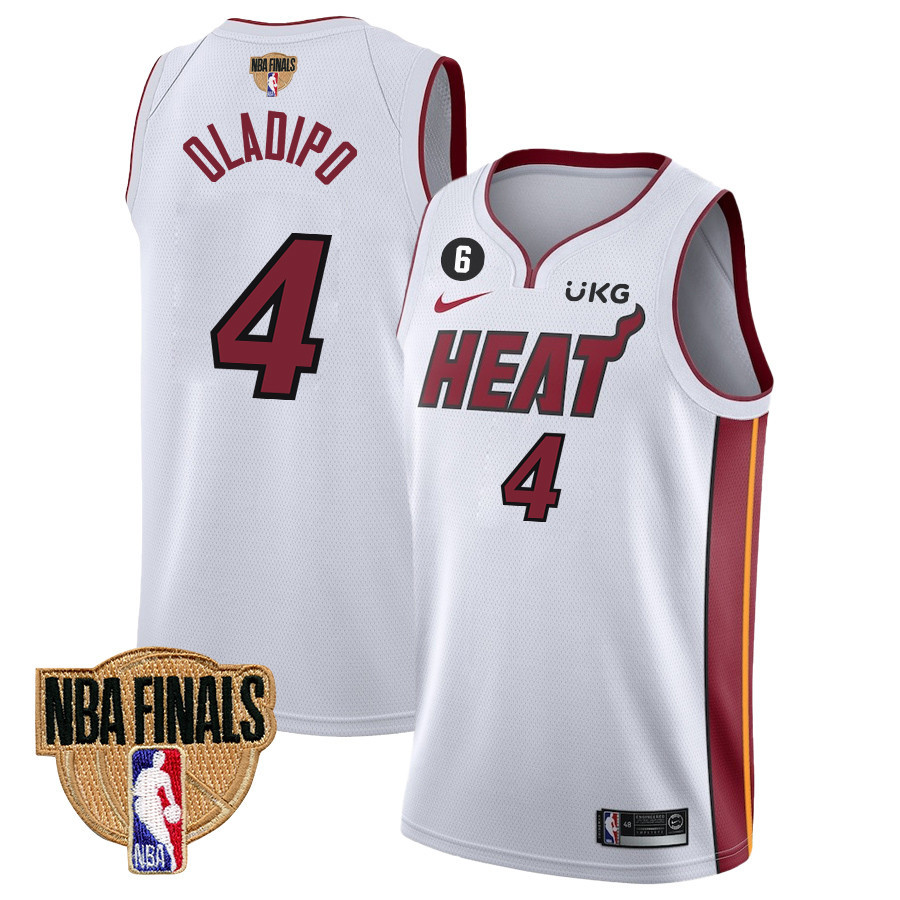 Victor Oladipo 4 Miami Heat Final Champions 2023 Swingman White NBA Jersey Men's