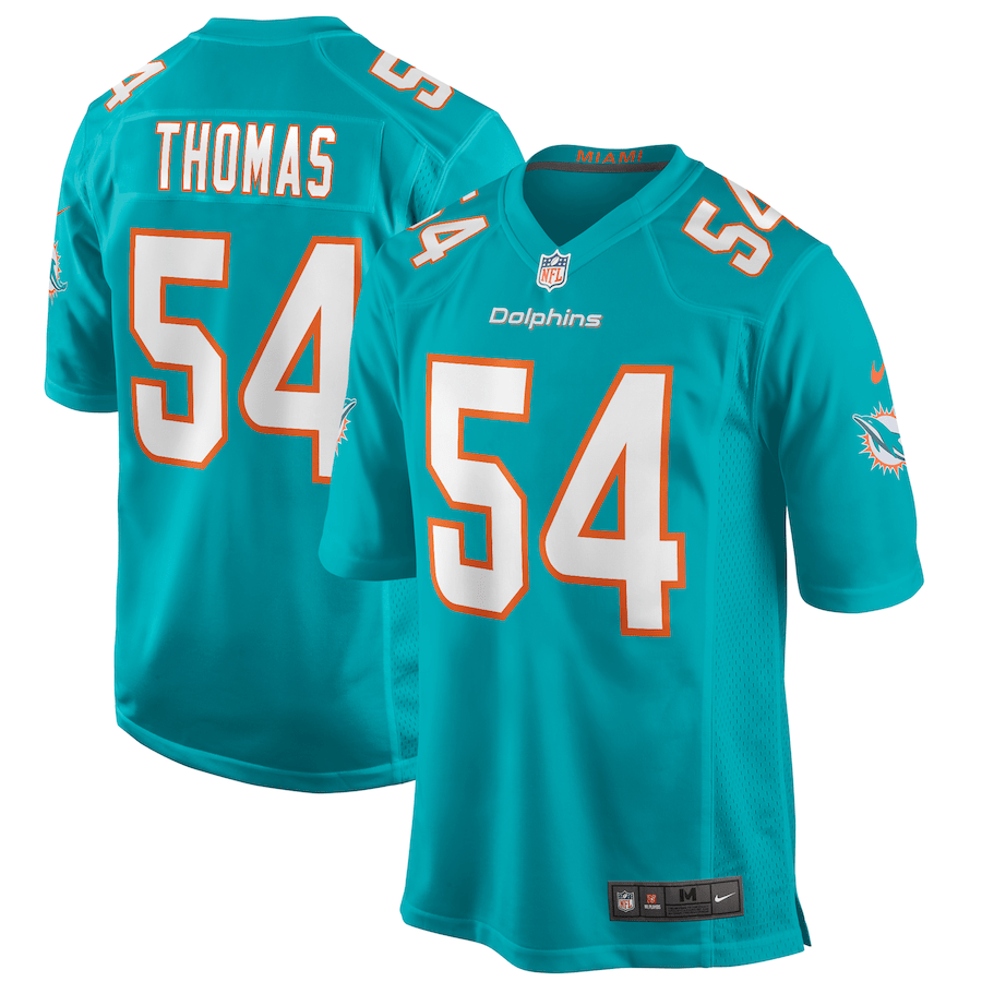 Zach Thomas 54 Miami Dolphins Game Retired Aqua NFL Jersey Men's