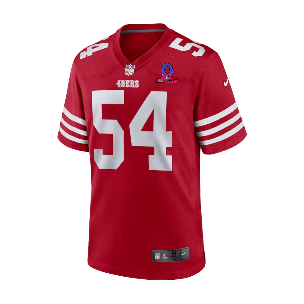 Fred Warner 54 San Francisco 49ers 2025 Pro Bowl Patch Game Scarlet NFL Jersey Men's