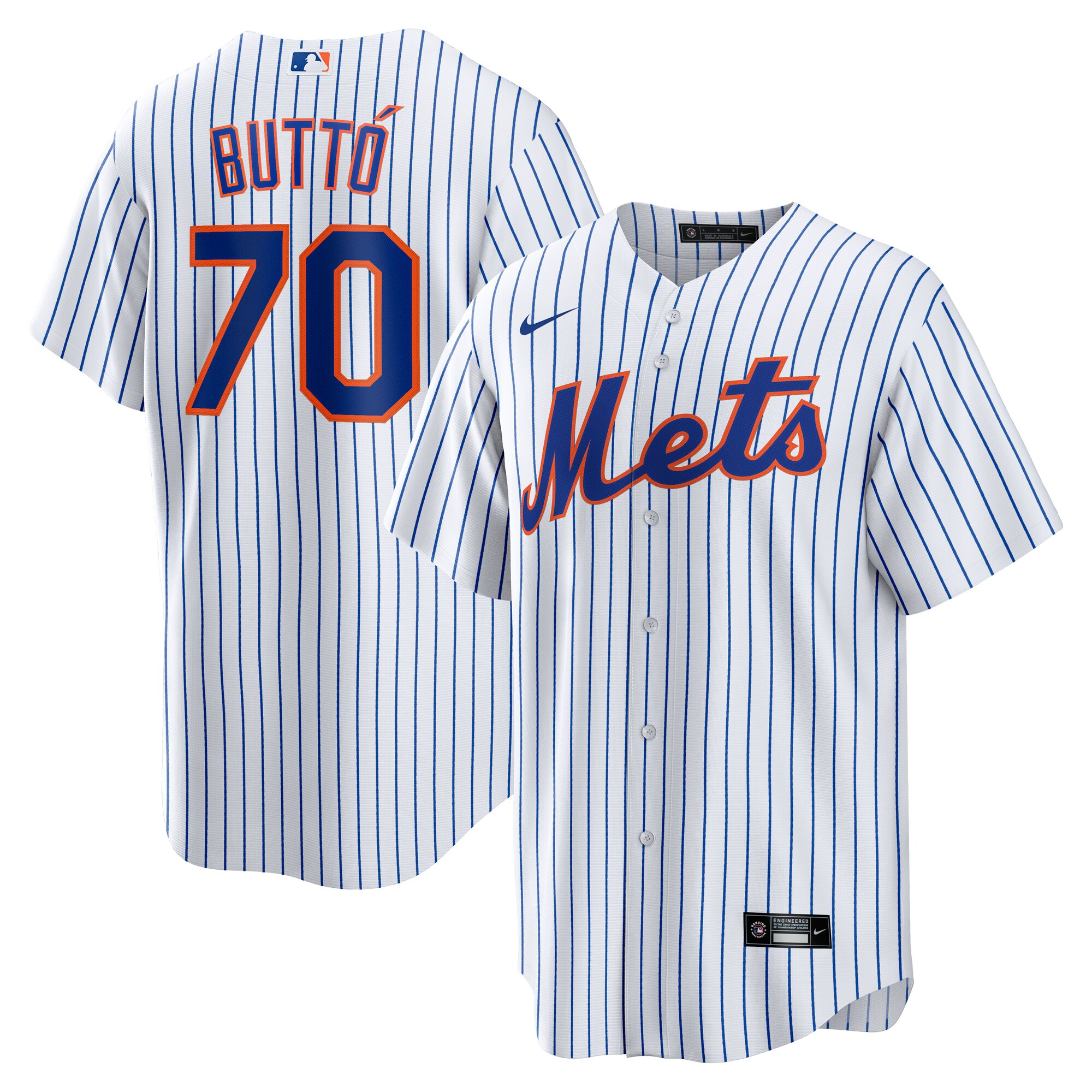 New York Mets Jose Butto White Home MLB Jersey Men's