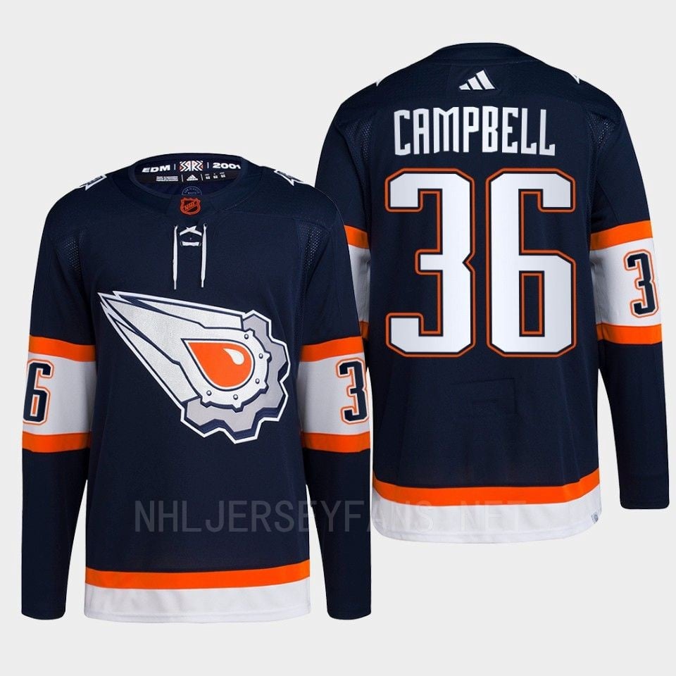 Edmonton Oilers Jack Campbell 36 Navy Primegreen Reverse Retro 2.0 2022 NHL Jersey Men's
