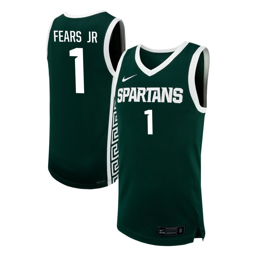 Jeremy Fears Jr 1 Michigan State Spartans NIL Green NCAA Jersey Men's